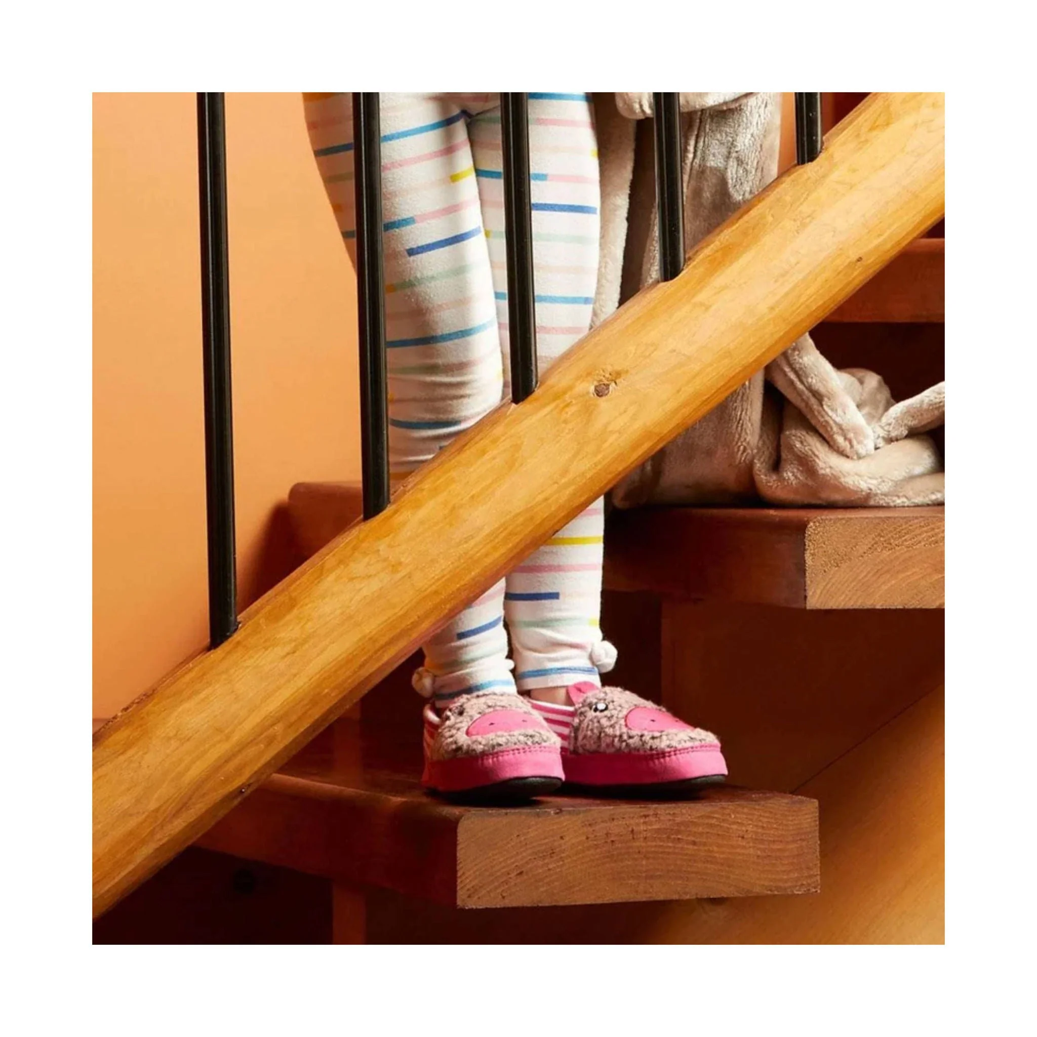 Acorn Kids' Critter Novelty Moc Slippers - Pale Pink - Image 4