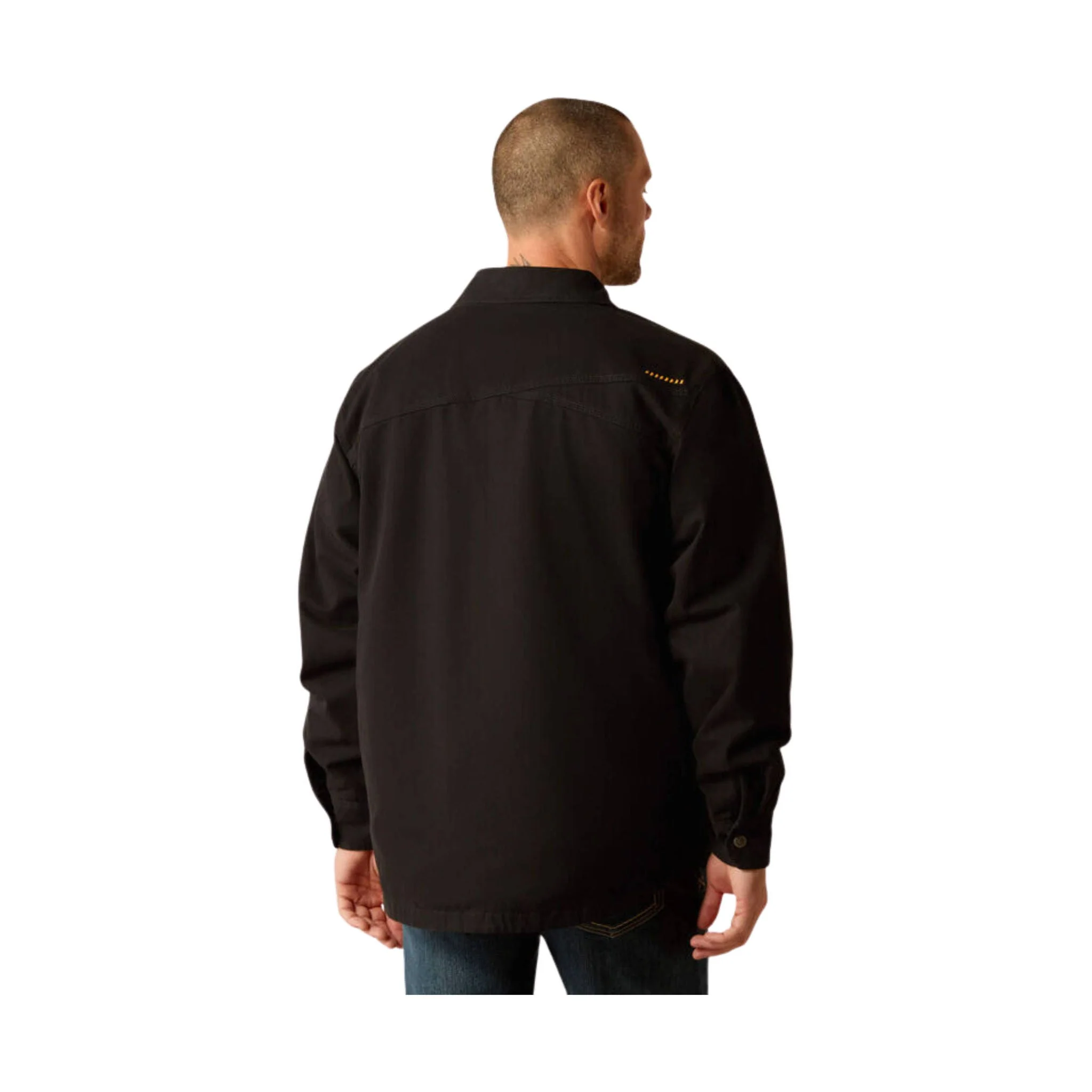 Ariat Men's Rebar Canvas Shirt Jacket - Black - Image 2