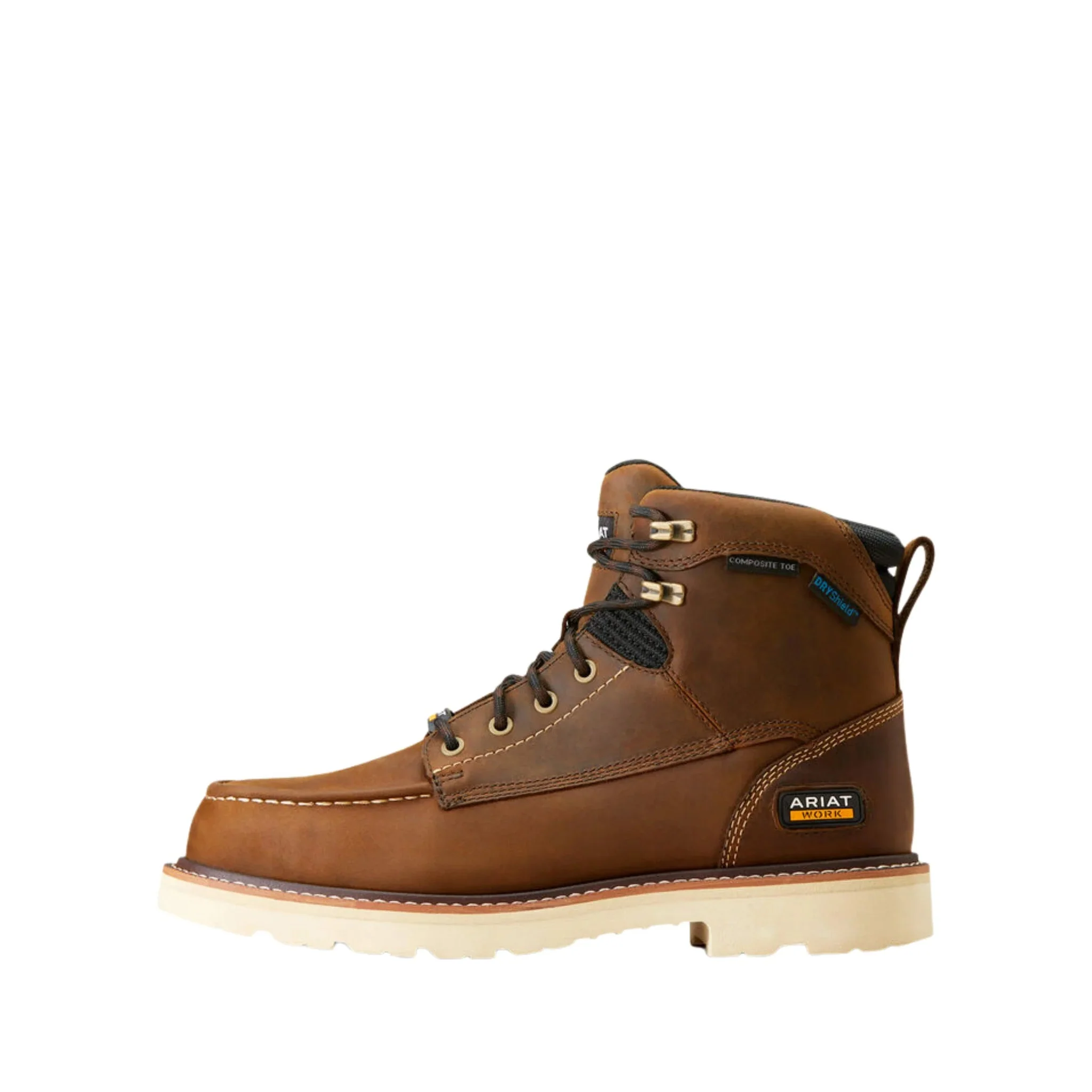 Ariat Men's Rebar Lift 6 Inch Waterproof Composite Toe Work Boots - Distressed Brown - Image 2