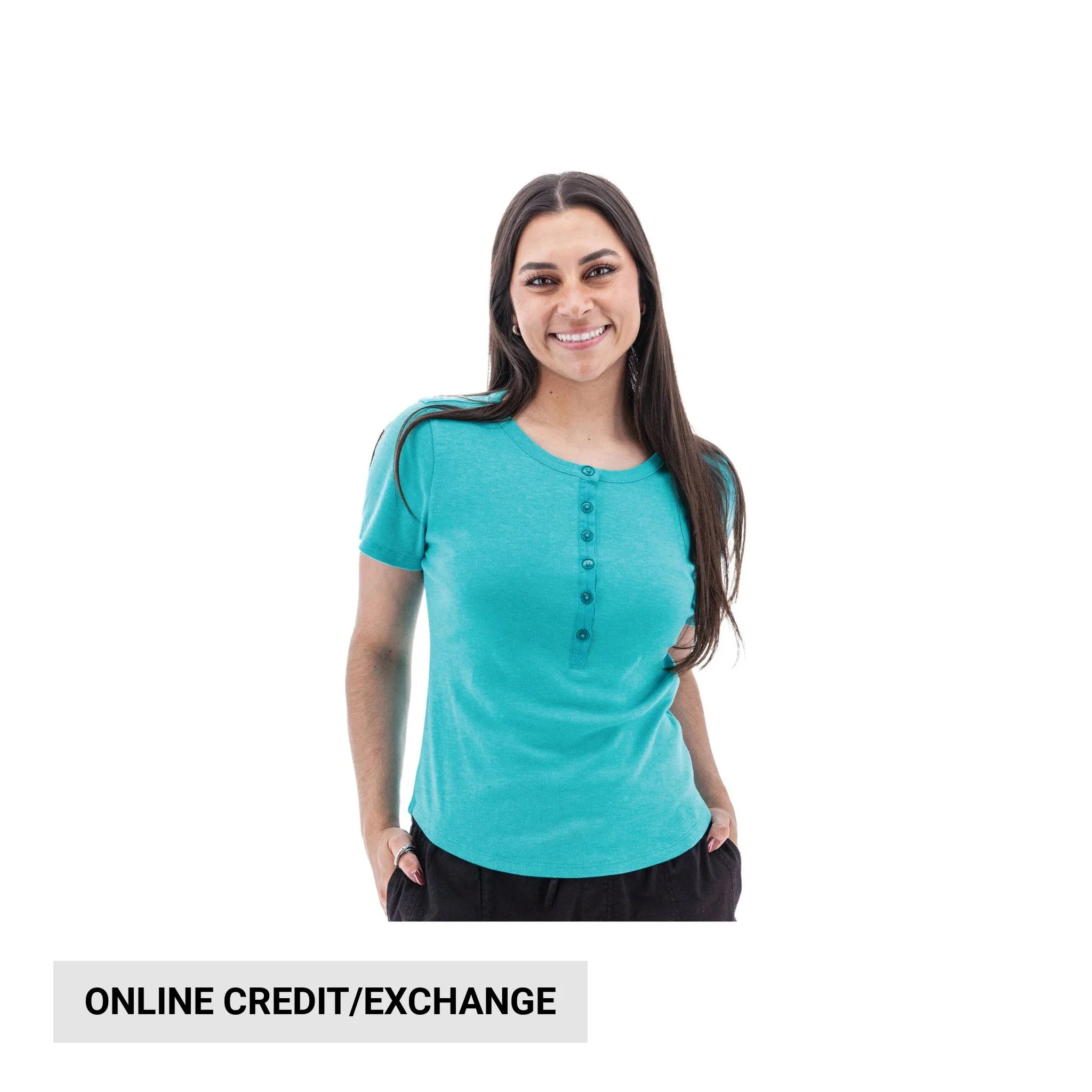 Aventura Women's Sandia Henley Tee - Ceramic