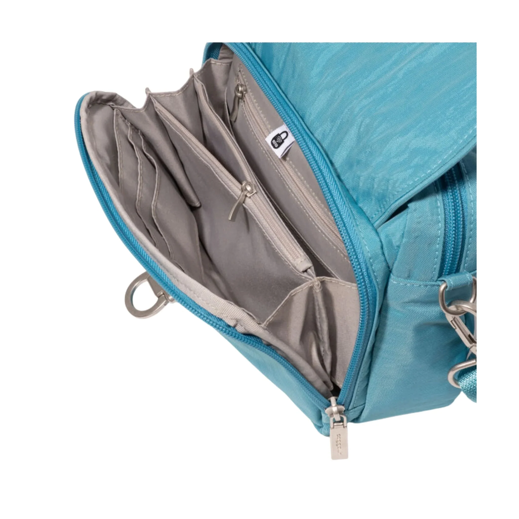 Baggallini Coastal Flip Lock Camera Bag Crossbody - Seaside Blue - Image 6