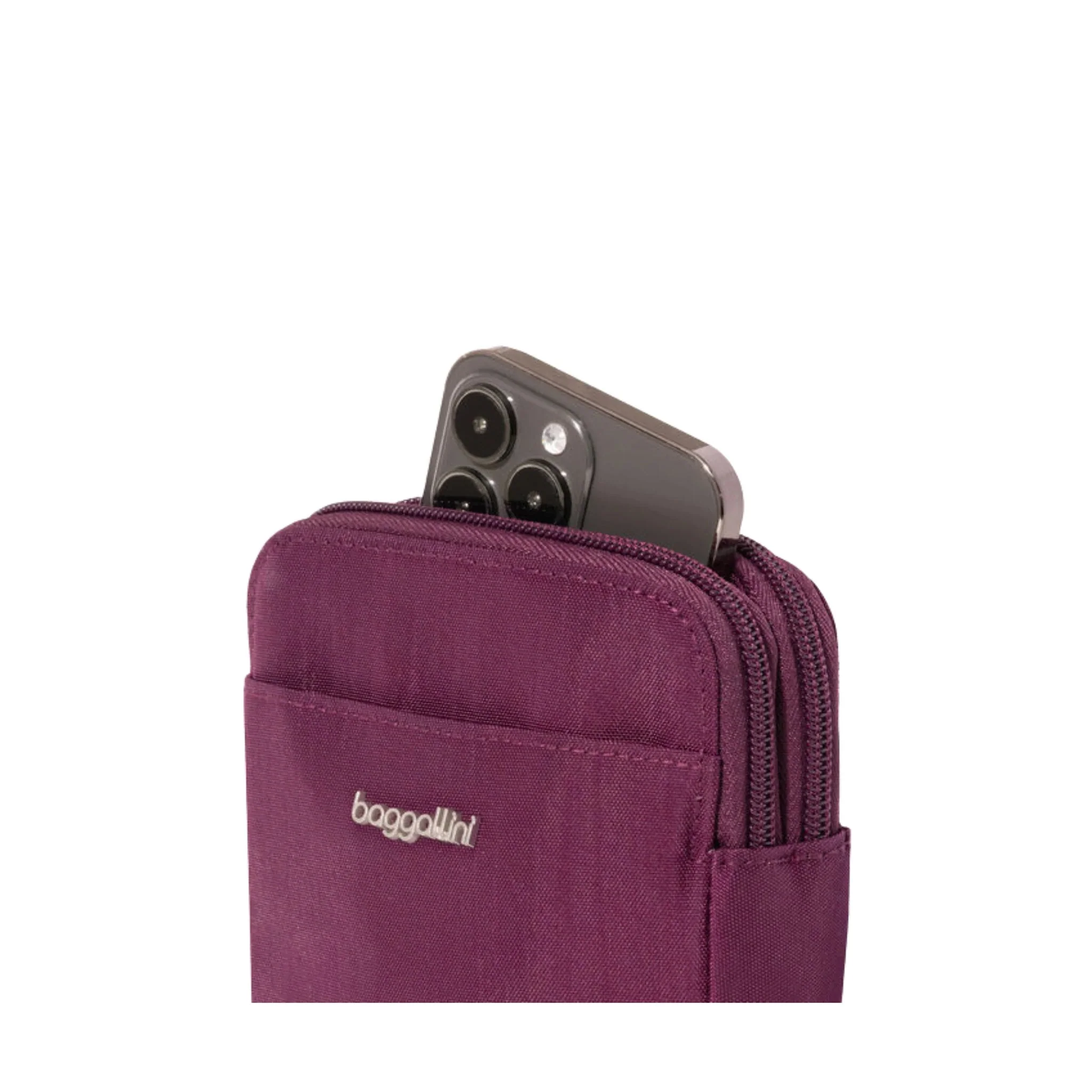 Baggallini Modern Take Two RFID Crossbody - Mulberry - Image 6