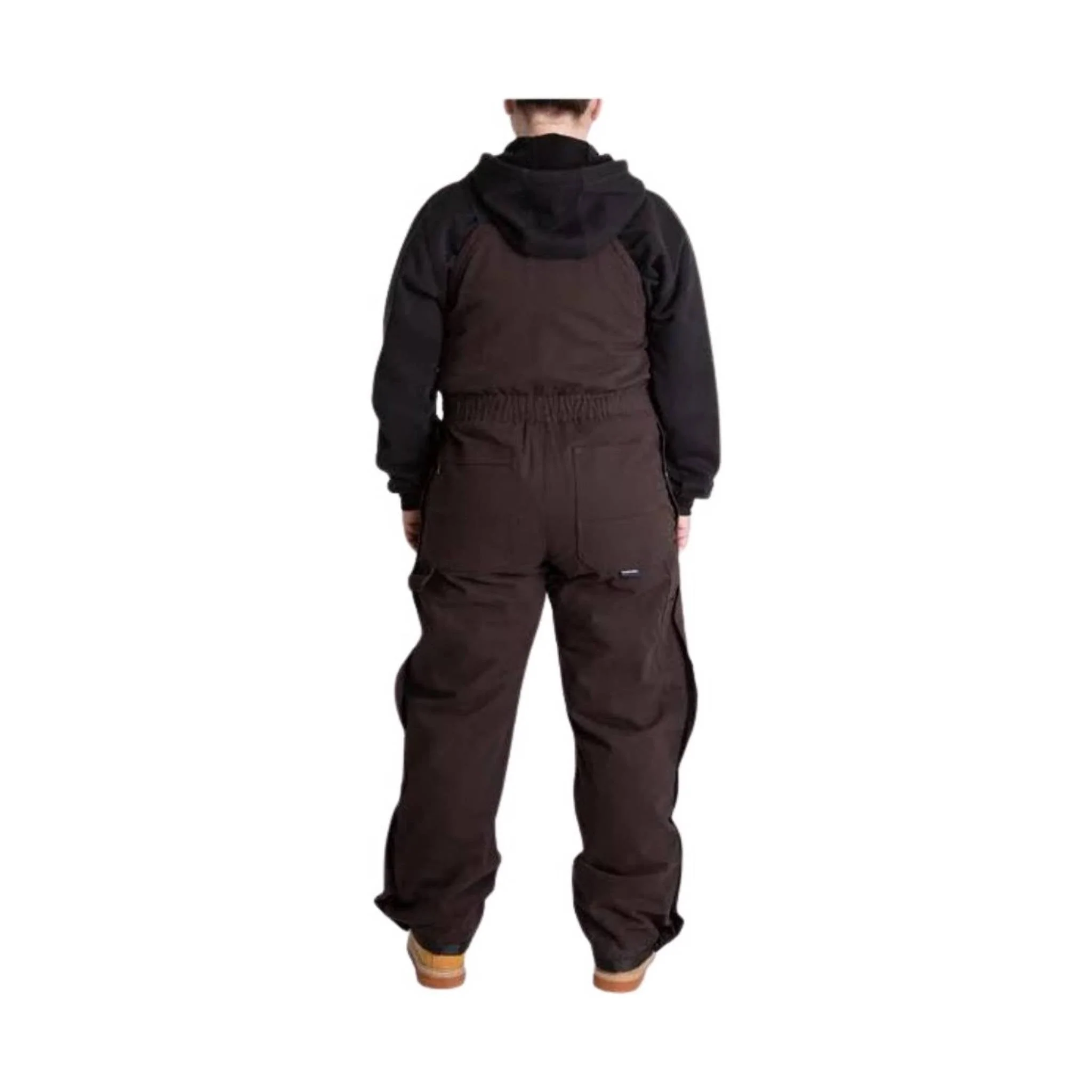 Berne Women's Washed Insulated Bib overall - Dark Brown - Image 3