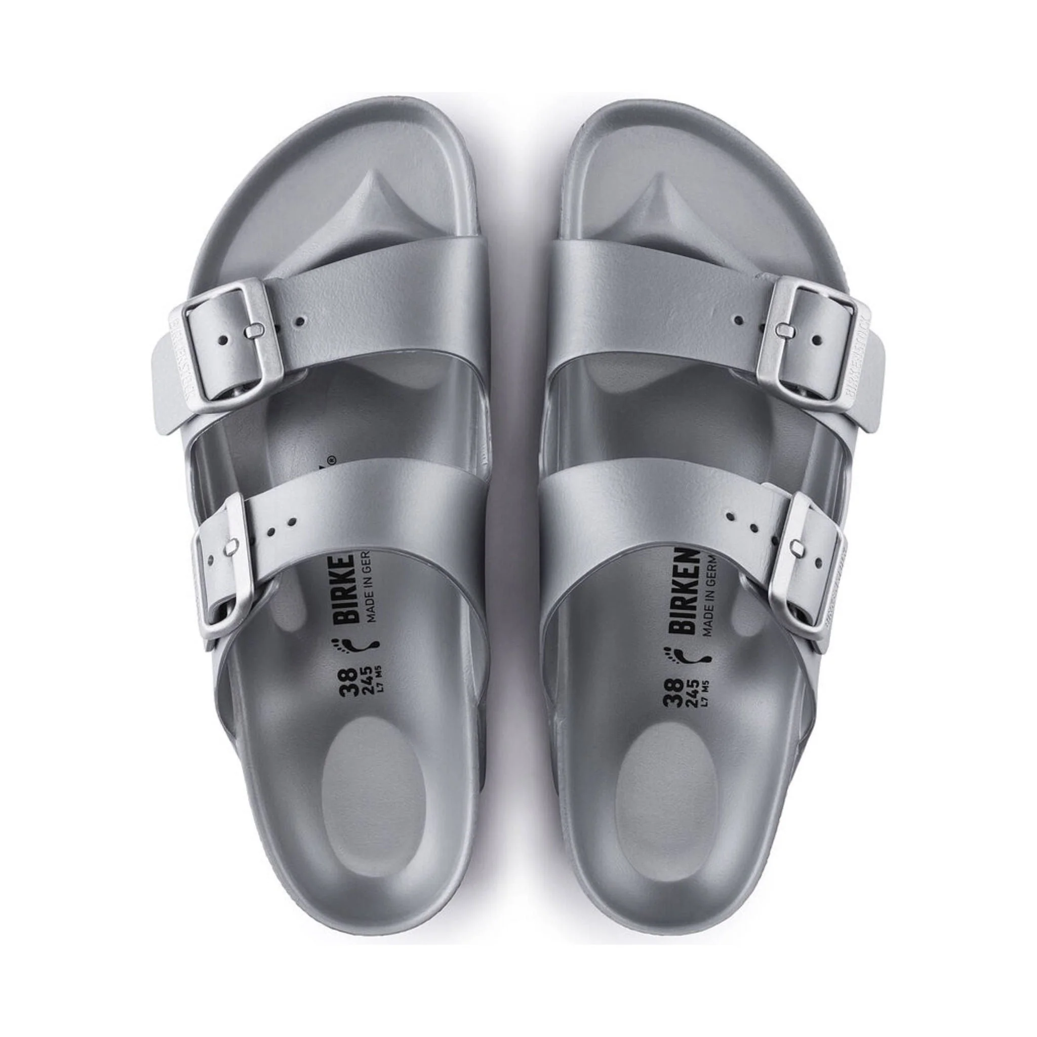 Birkenstock Arizona Essentials EVA Sandal - Metallic Silver - Image 2