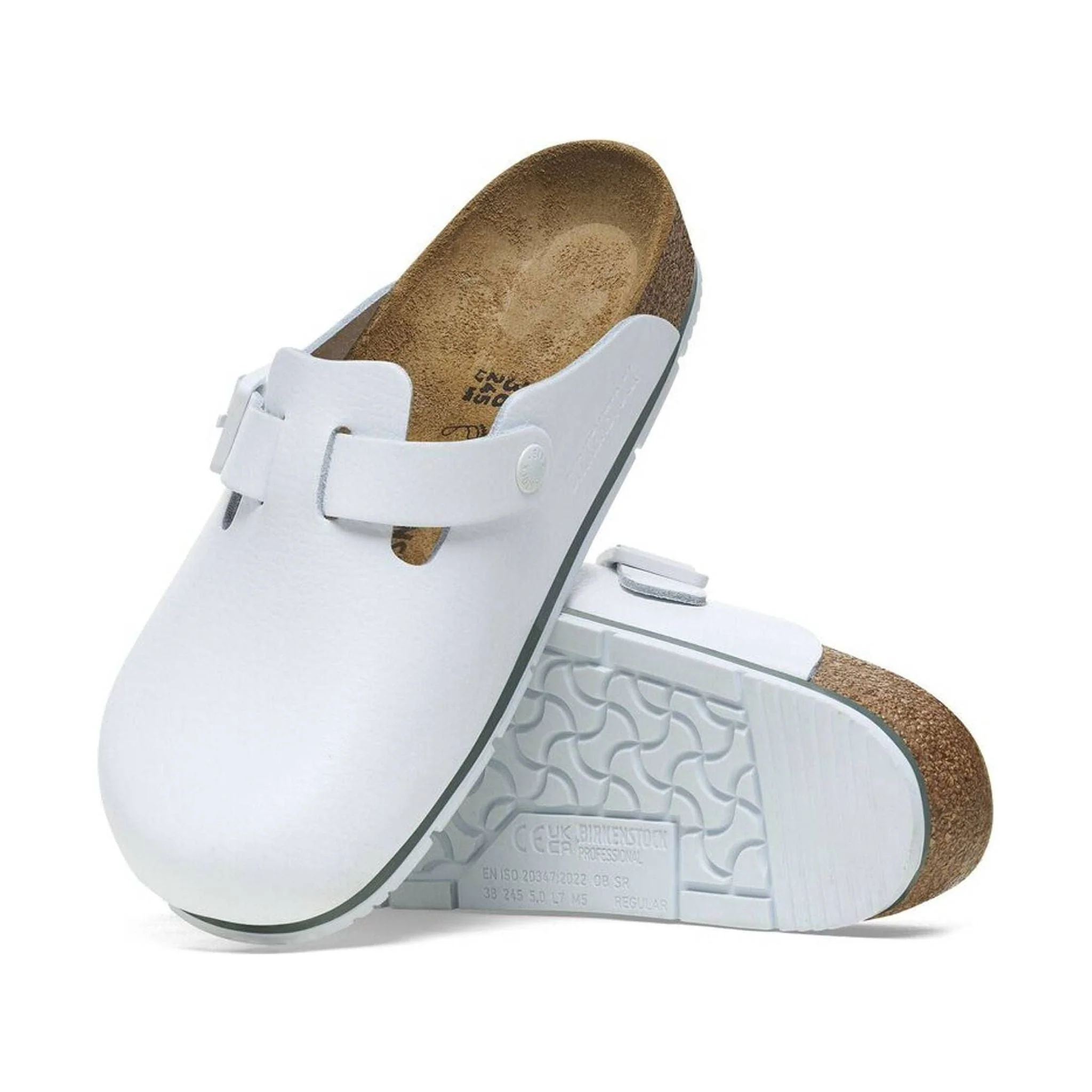 Birkenstock Boston Pro - White Leather - Image 3