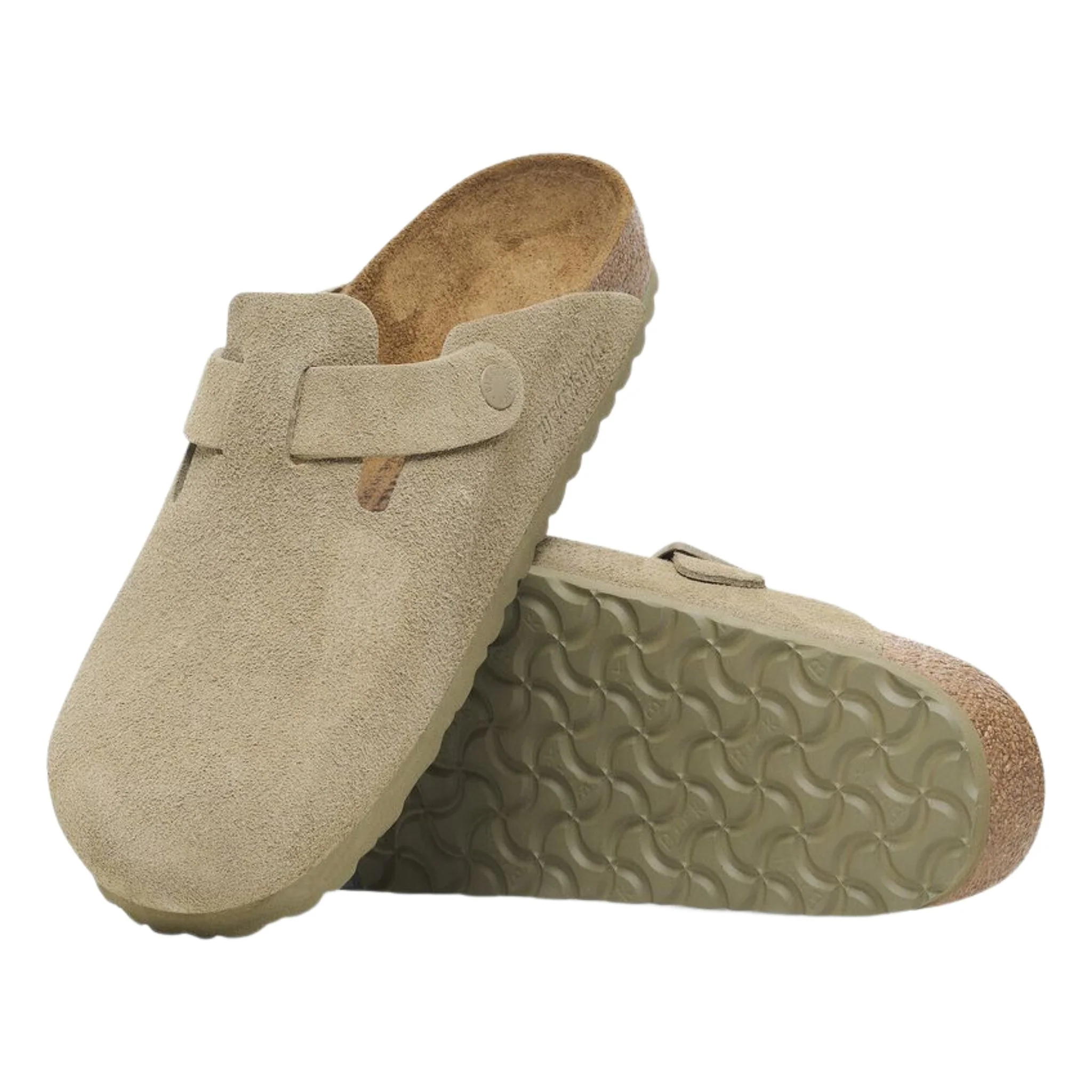 Birkenstock Boston Soft Footbed - Faded Khaki - Image 2