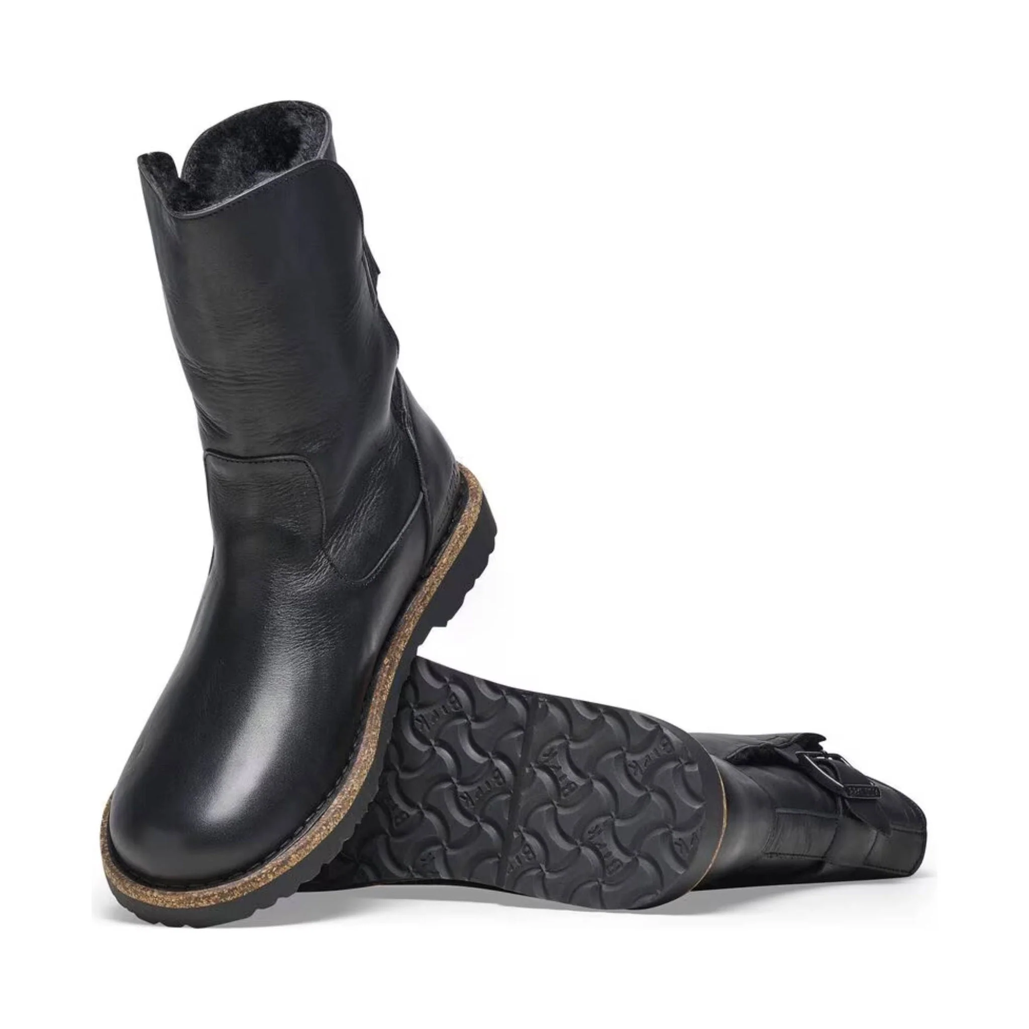 Birkenstock Uppsala Shearling Leather Boots - Black - Image 3