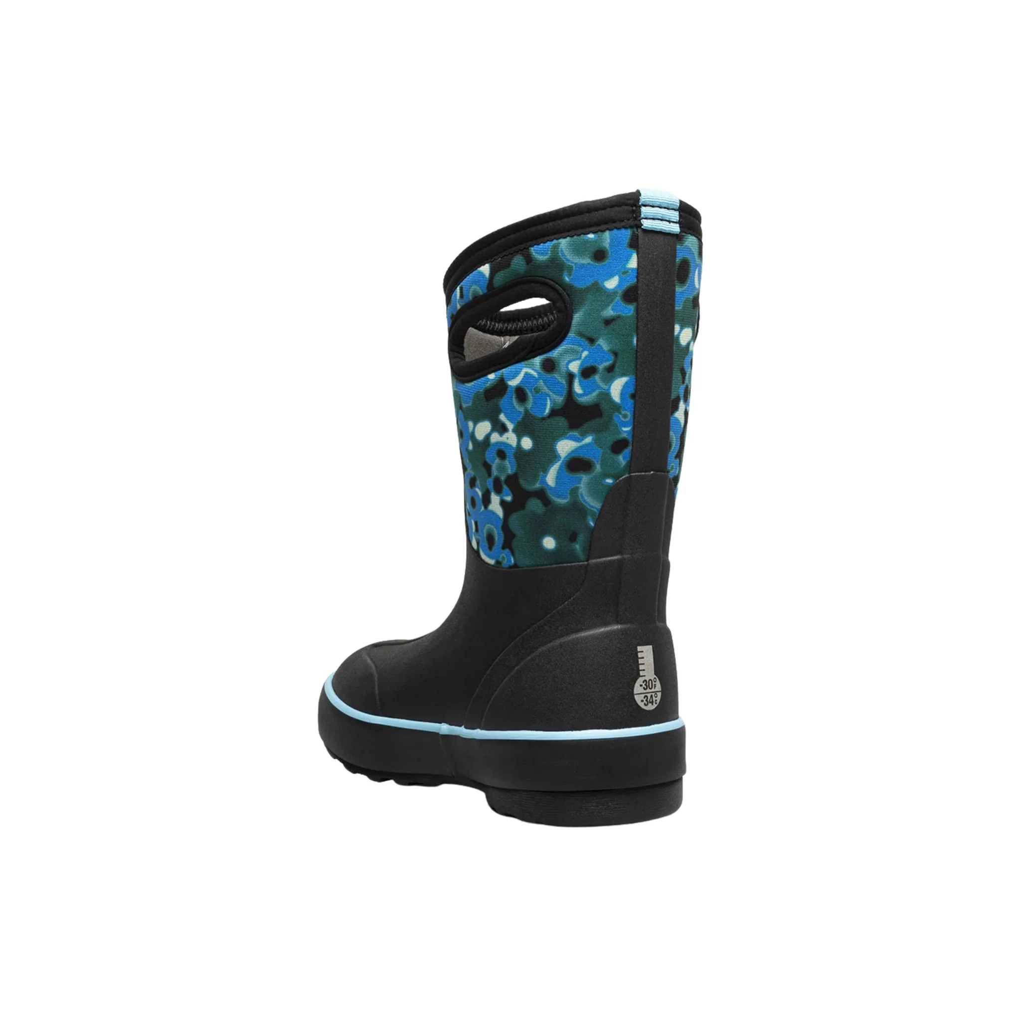 Bogs Kids' Classic II Tropadelic Floral Winter Boots - Black Multi - Image 2