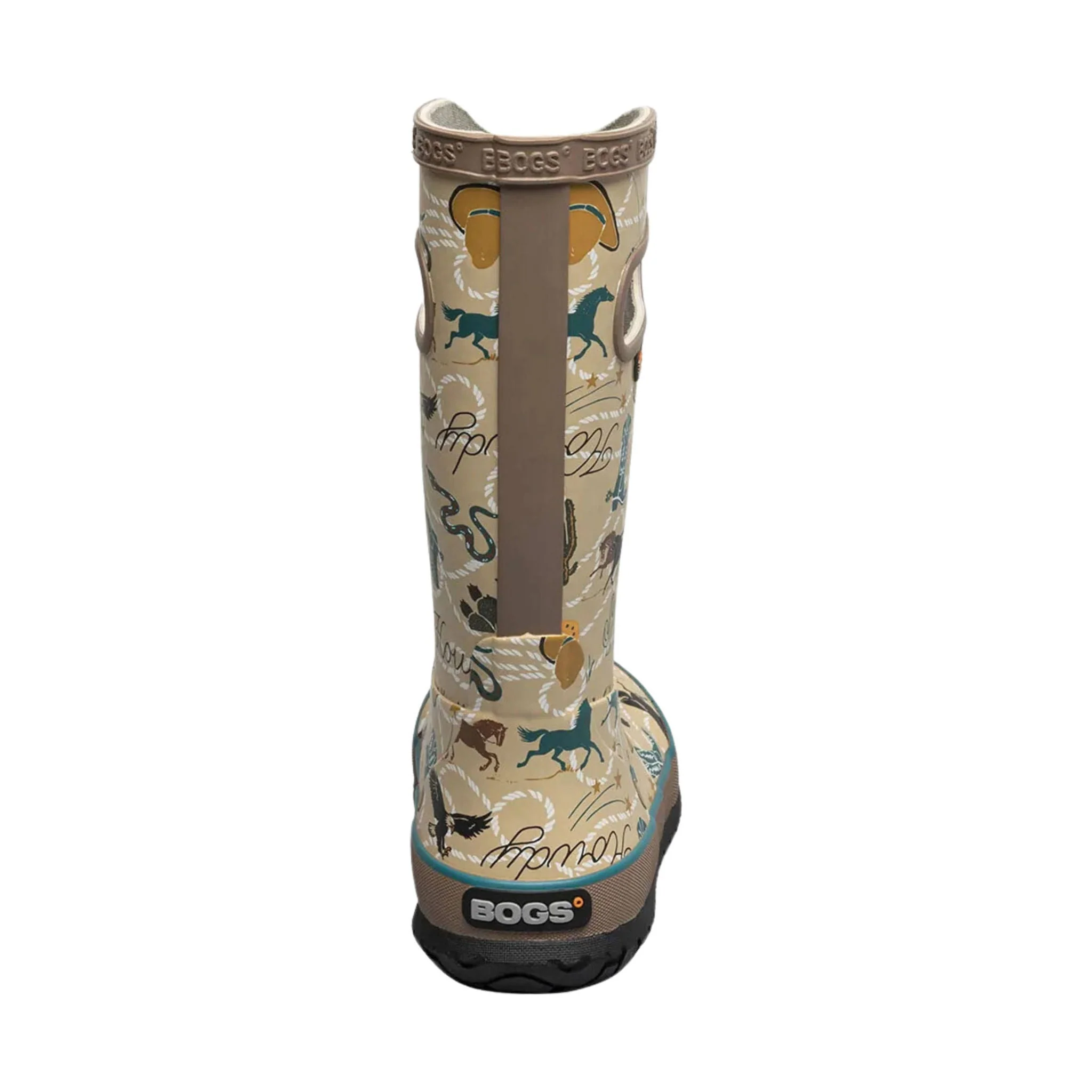 Bogs Kids' New Western Rain Boots - Tan Multi - Image 3