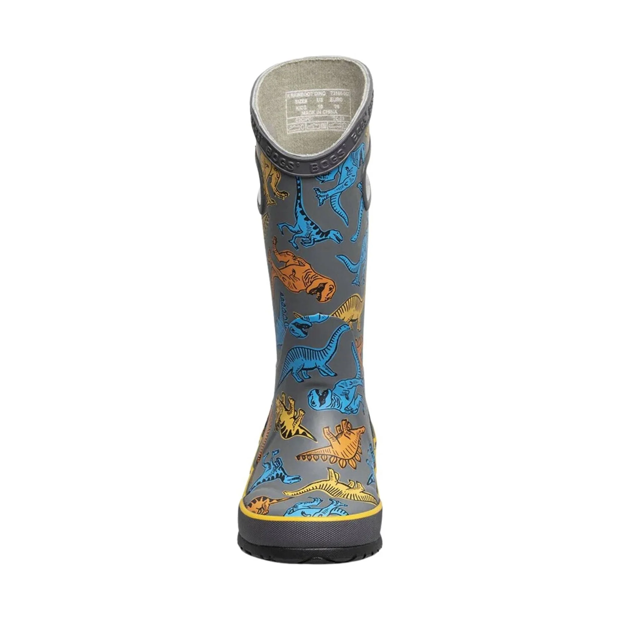 Bogs Kids' Super Dino Rain Boots - Grey Multi - Image 2
