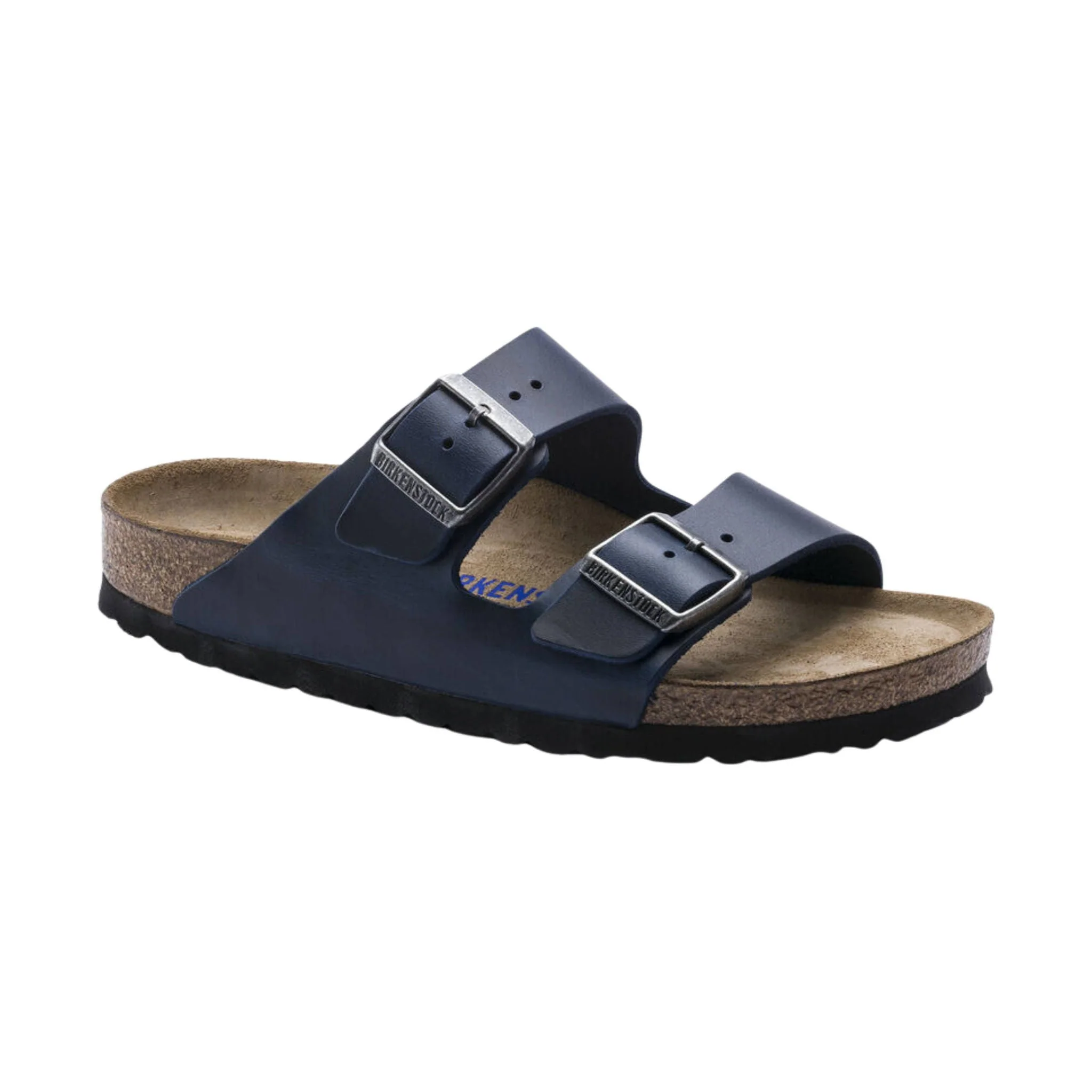 Brikenstock Arizona Soft Footbed Sandal - Oiled Leather Blue - Image 2