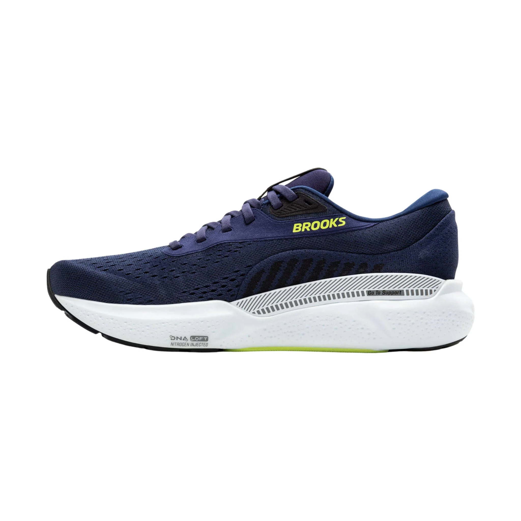 Brooks Men's Adrenaline GTS 24 Road Running Shoes - Peacoat/Black/Sharp Green - Image 2