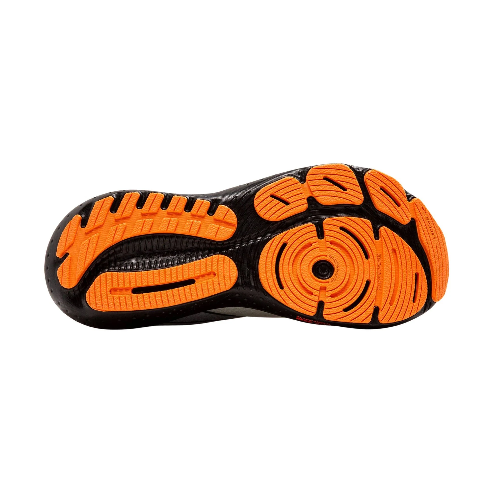 Brooks Men's Glycerin 21 Road Running Shoes - Ecru/Orange/Black - Image 4