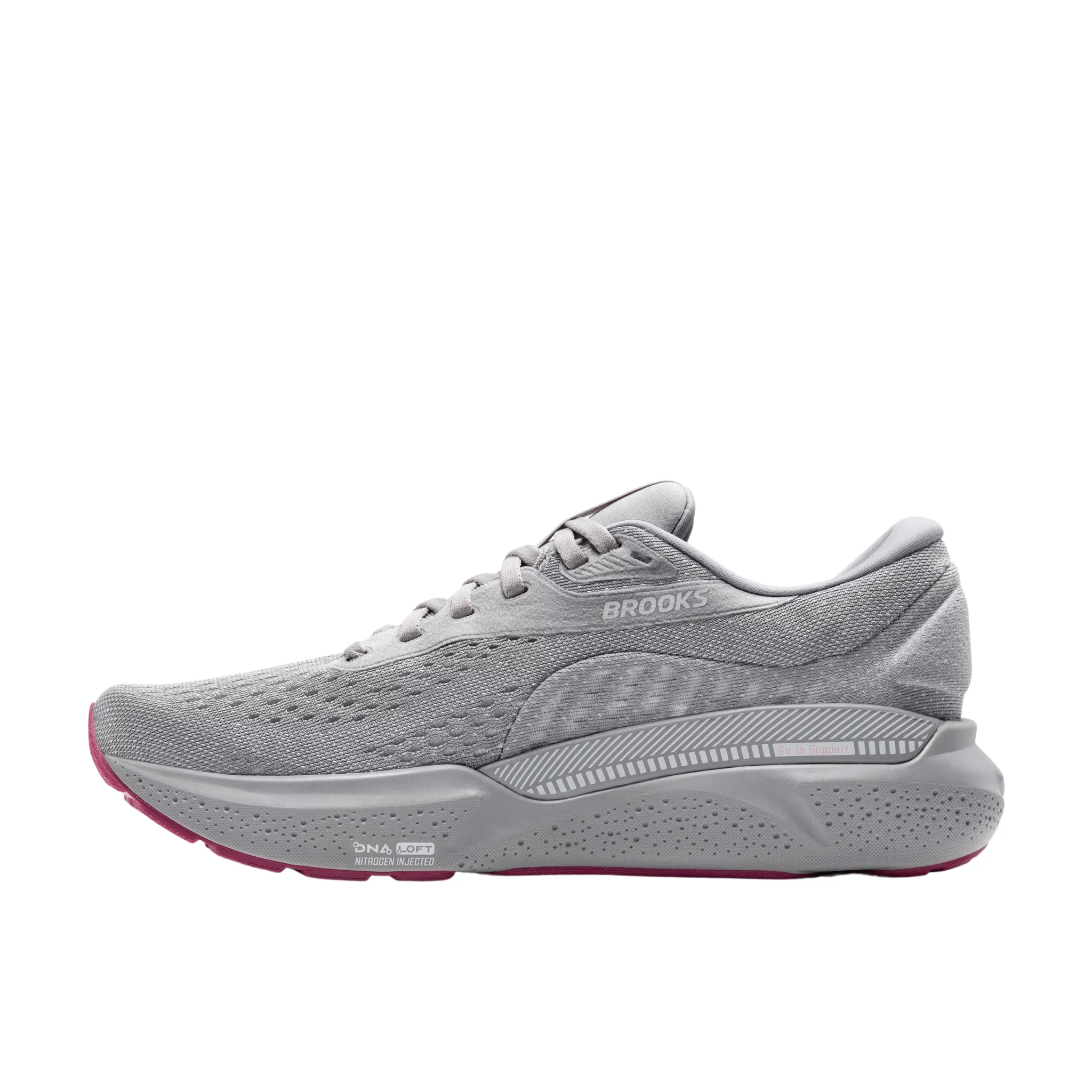 Brooks Women's Adrenaline GTS 24 Road Running Shoes - Alloy/White/Zephyr - Image 2