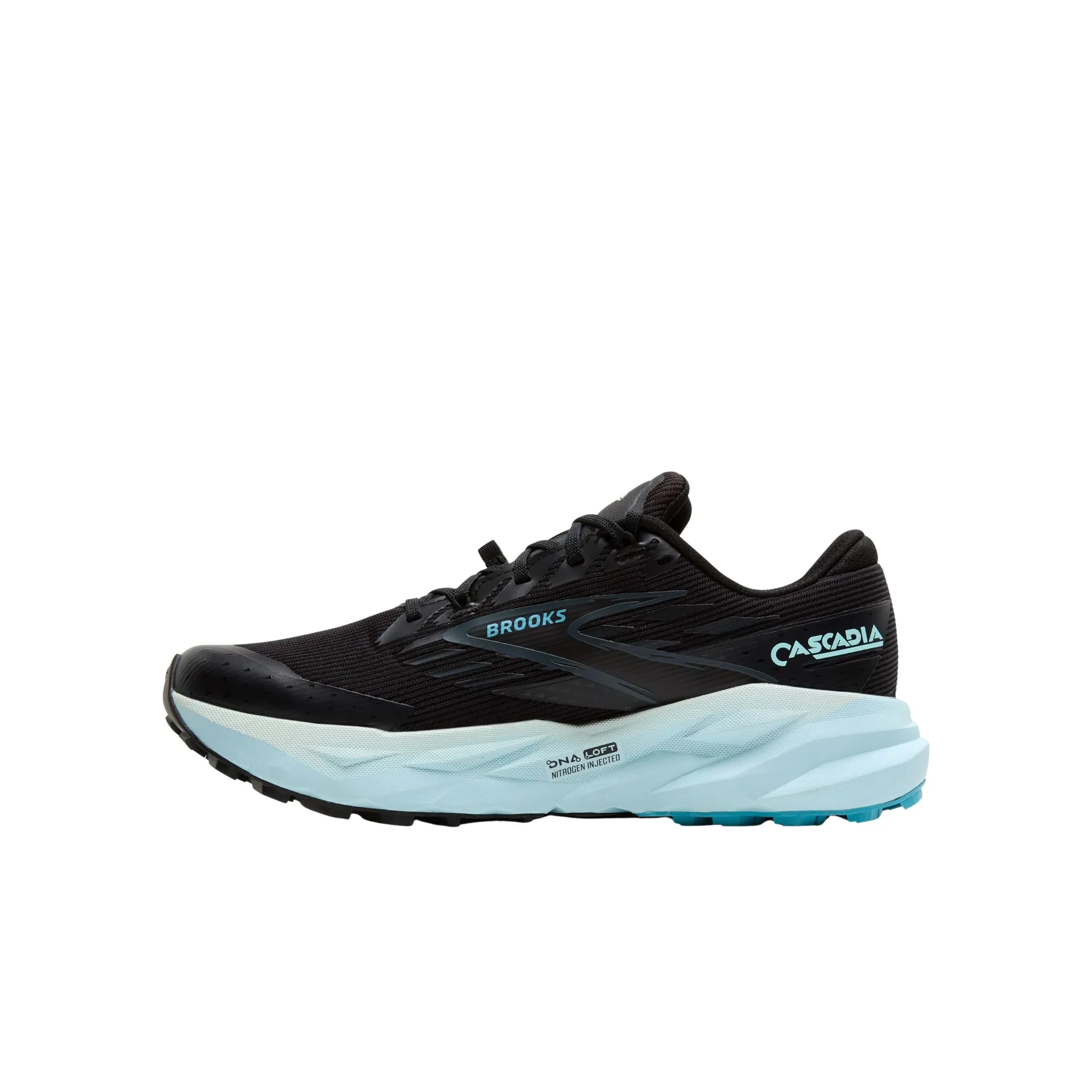 Brooks Women's Cascadia 19 GTX Trail Running Shoes - Black/Ebony/Blue Flower - Image 2