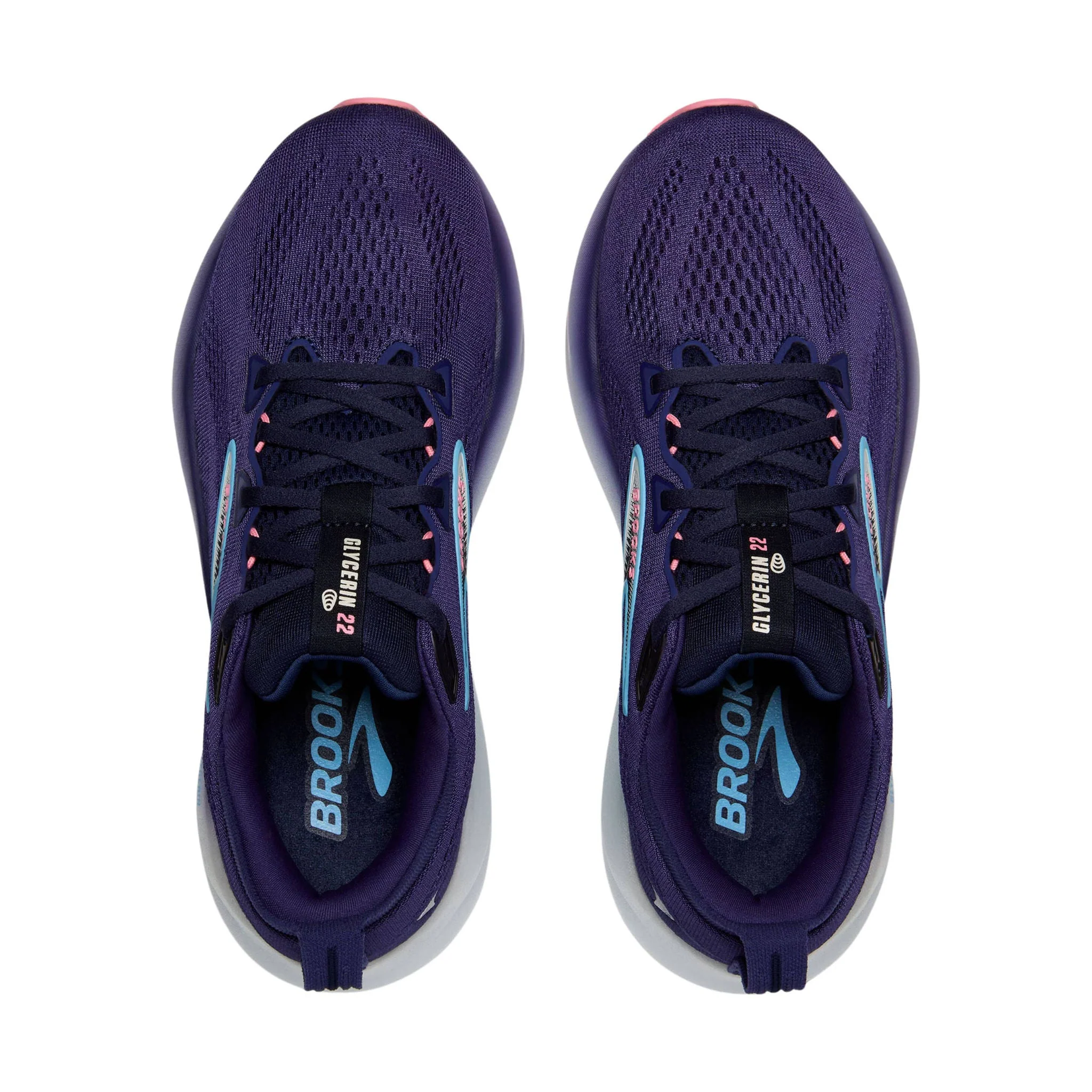 Brooks Women's Glycerin 22 Road Running Shoes - Blue Ribbon/Peacoat/Dianthus - Image 4