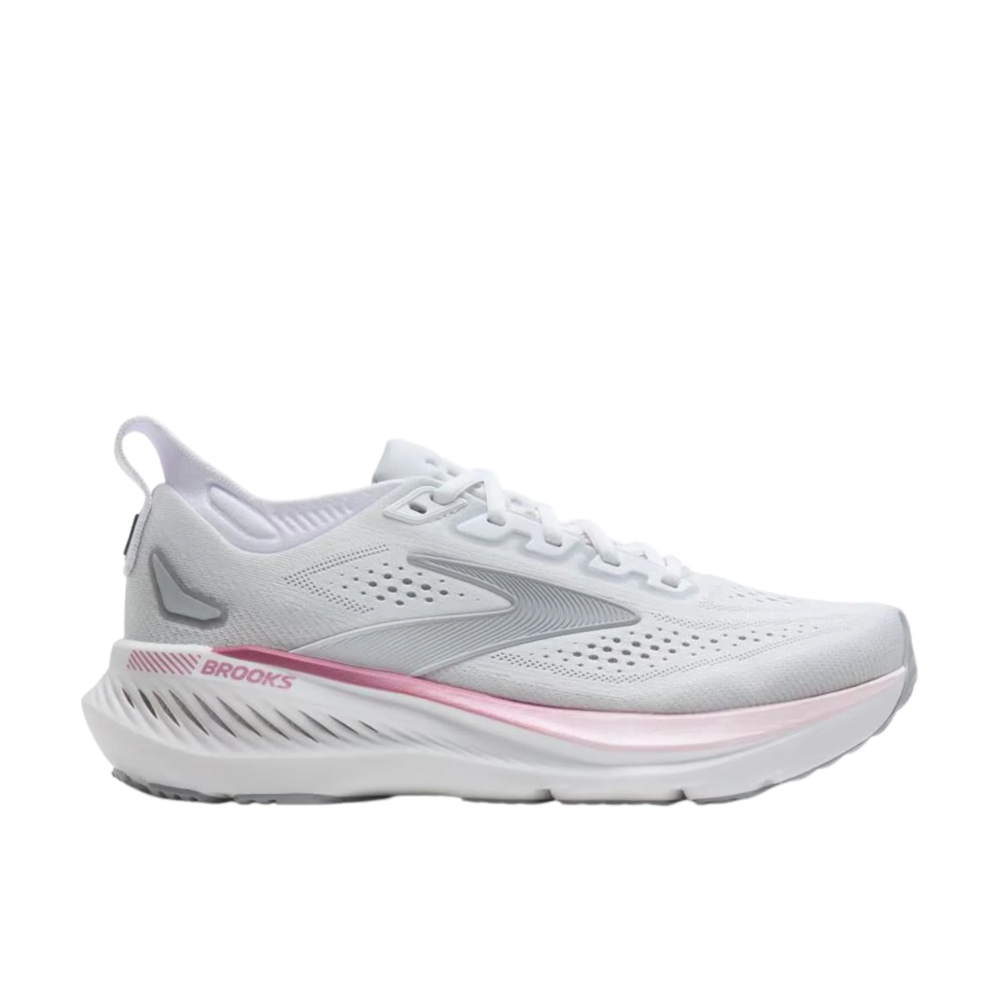Brooks Women's Glycerin GTS 23 Shoes - White/Harbor Mist/Metallic