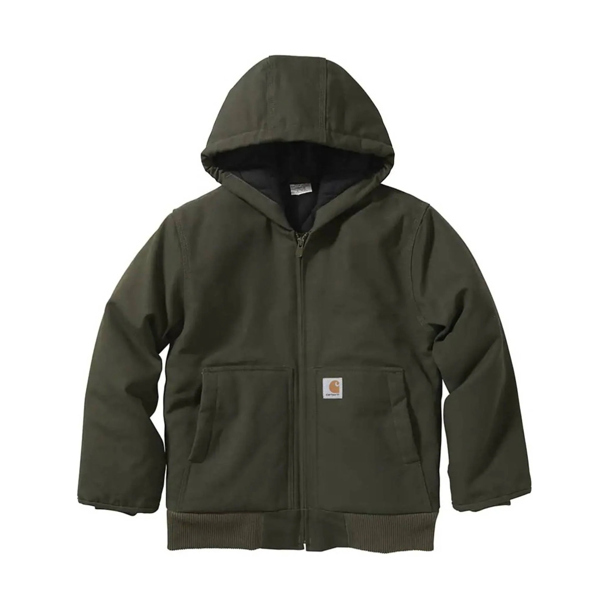 Carhartt Kids' Flannel Quilt Lined Active Jacket - Olive - Image 2