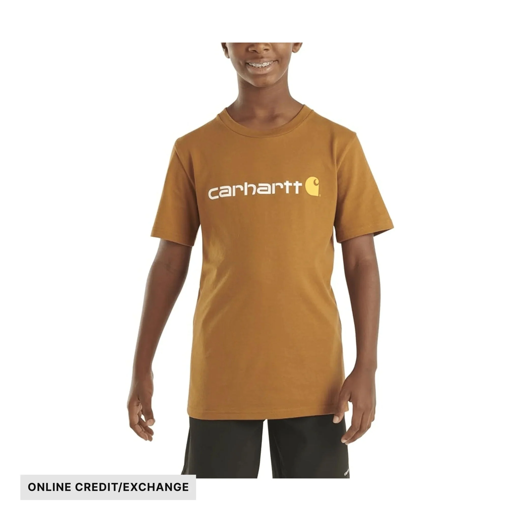 Carhartt Kids' Short Sleeve Logo T Shirt - Carhartt Brown