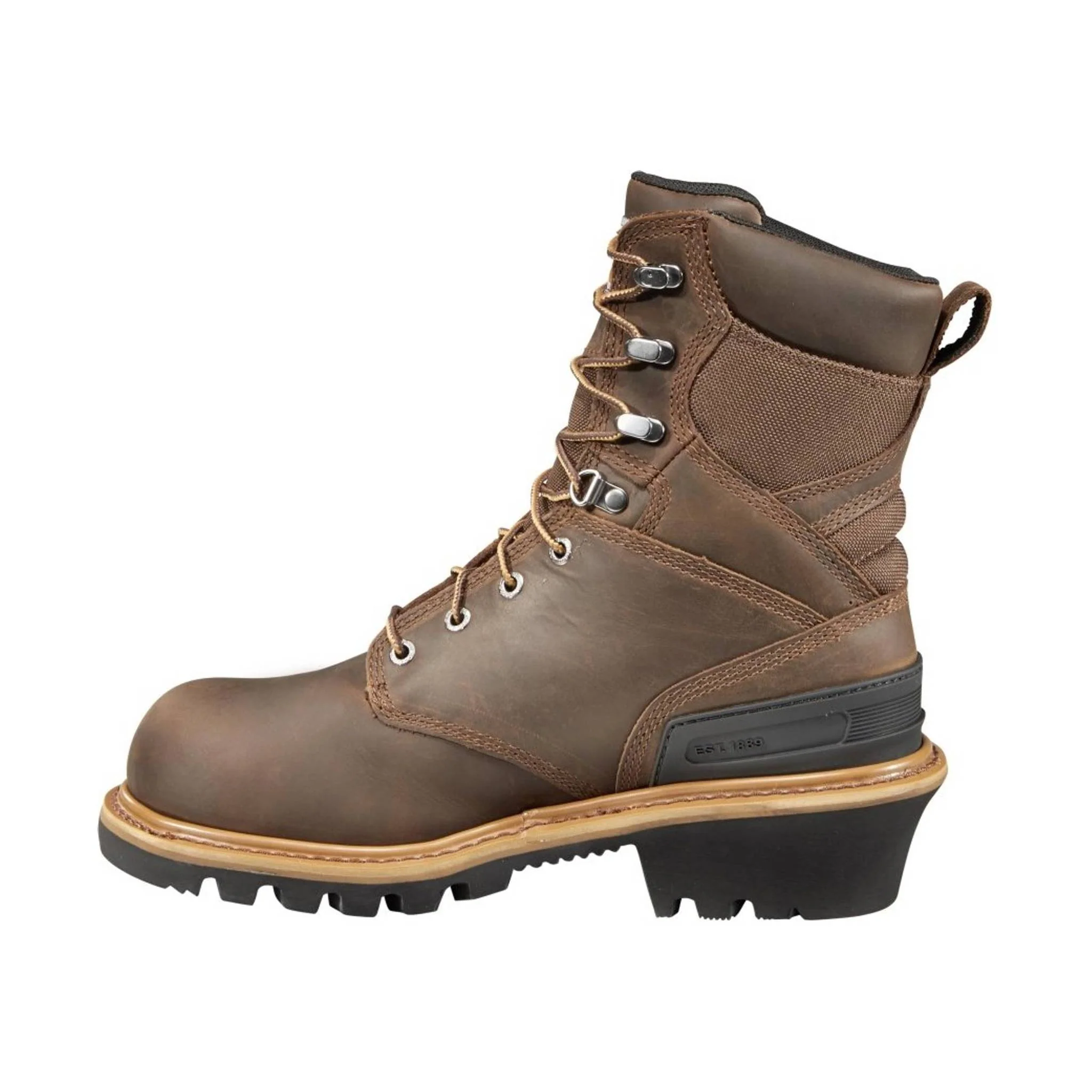 Carhartt Men's 8-Inch Insulated Composite Toe Climbing Boot - Crazy Horse Brown Oil Tanned - Image 3