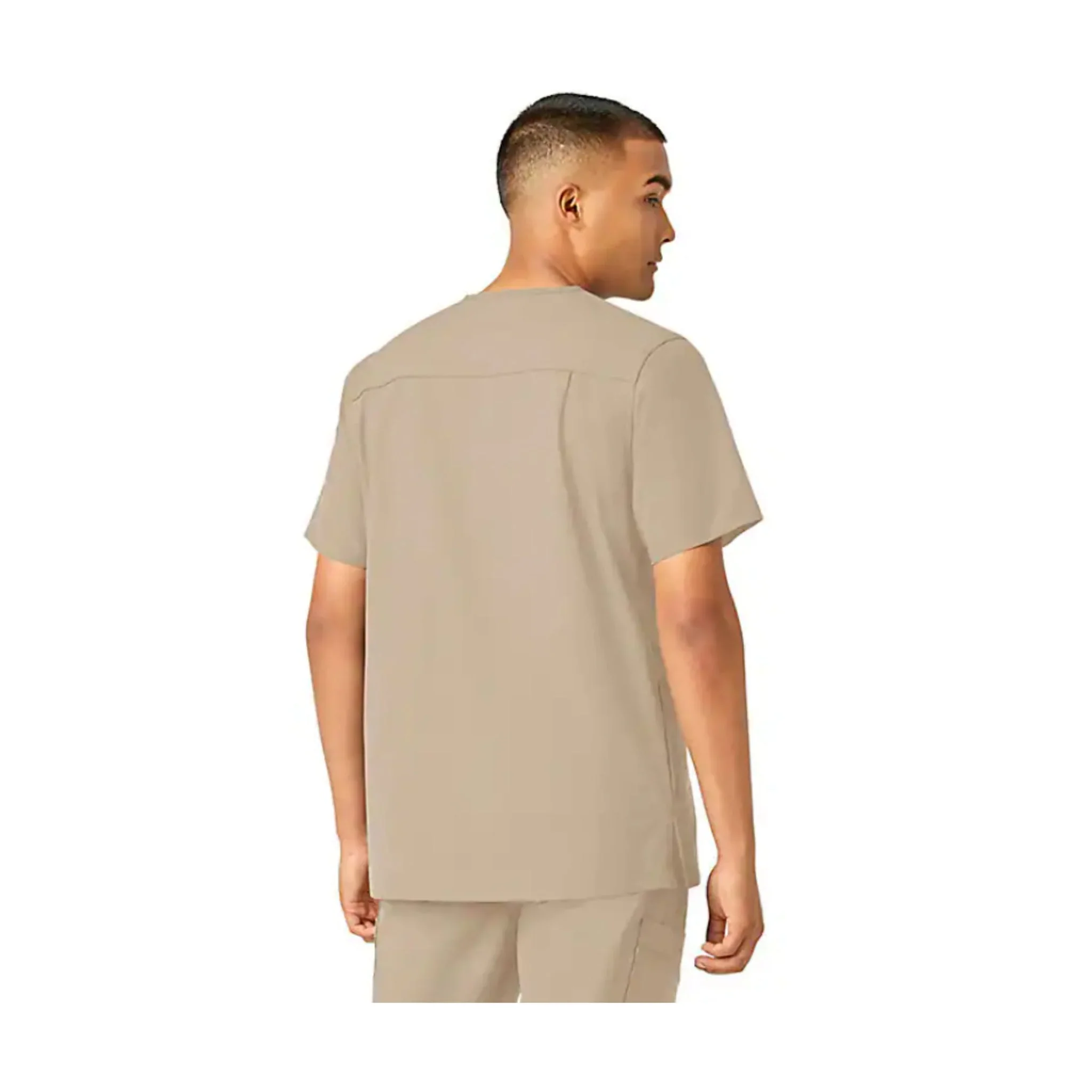 Carhartt Men's Force Essentials V Neck Shirttail Scrub Top - Khaki - Image 5