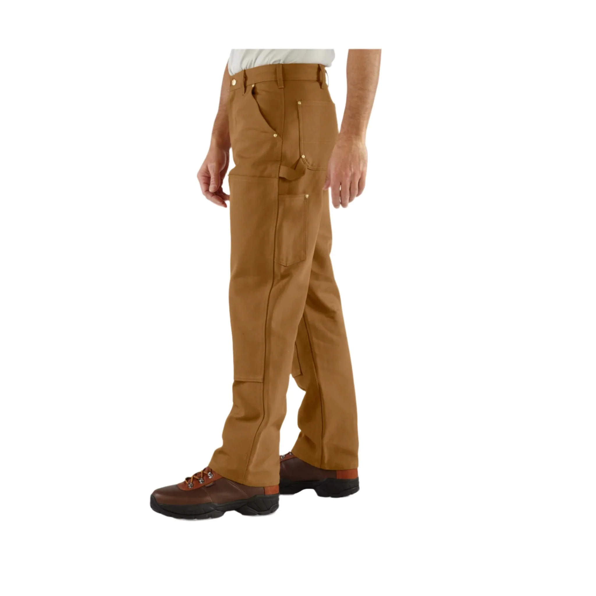 Carhartt Men's Loose Fit Firm Duck Double Front Utility Work Pant - Carhartt Brown - Image 2