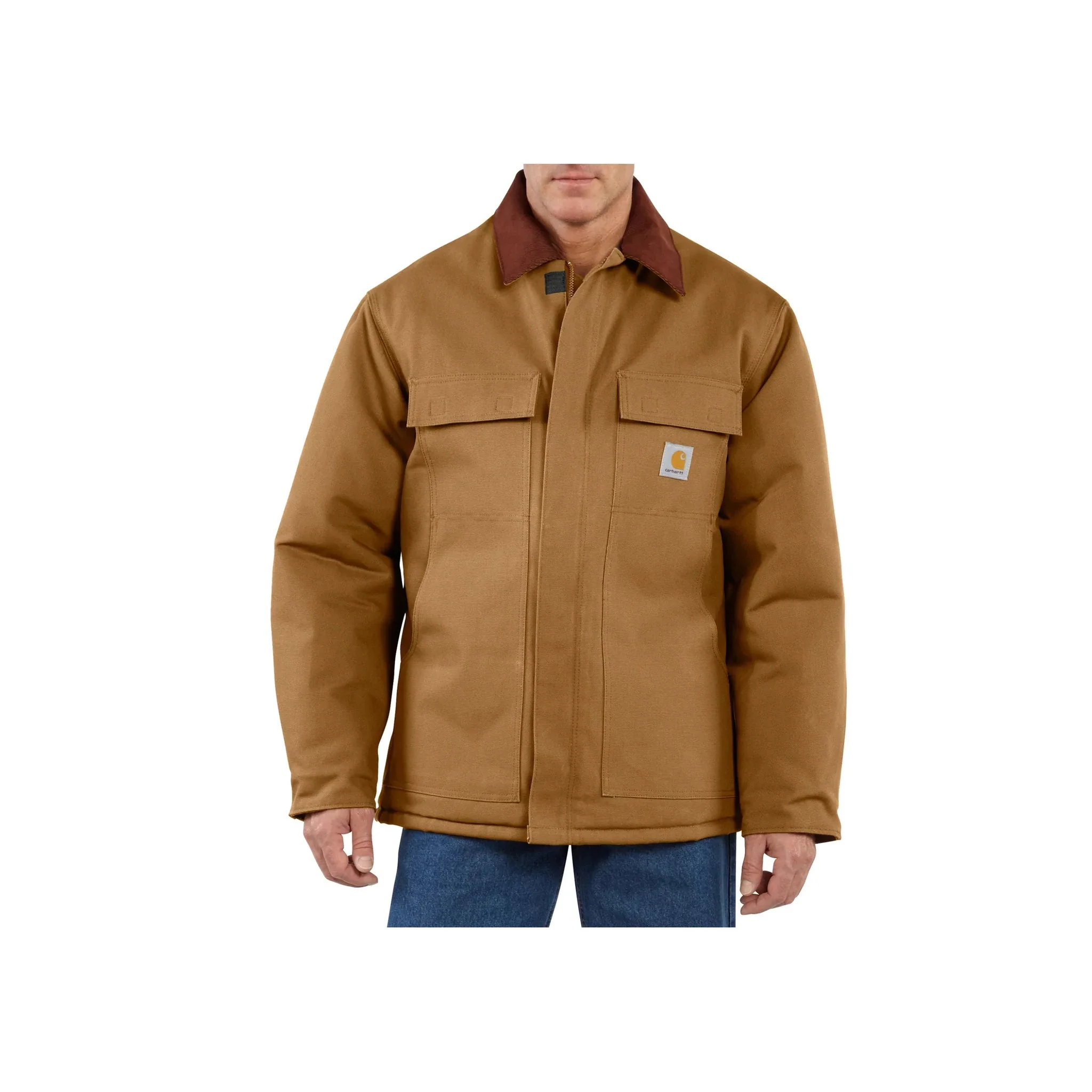 Carhartt Men's Loose Fit Firm Duck Insulated Traditional Coat - Carhartt Brown