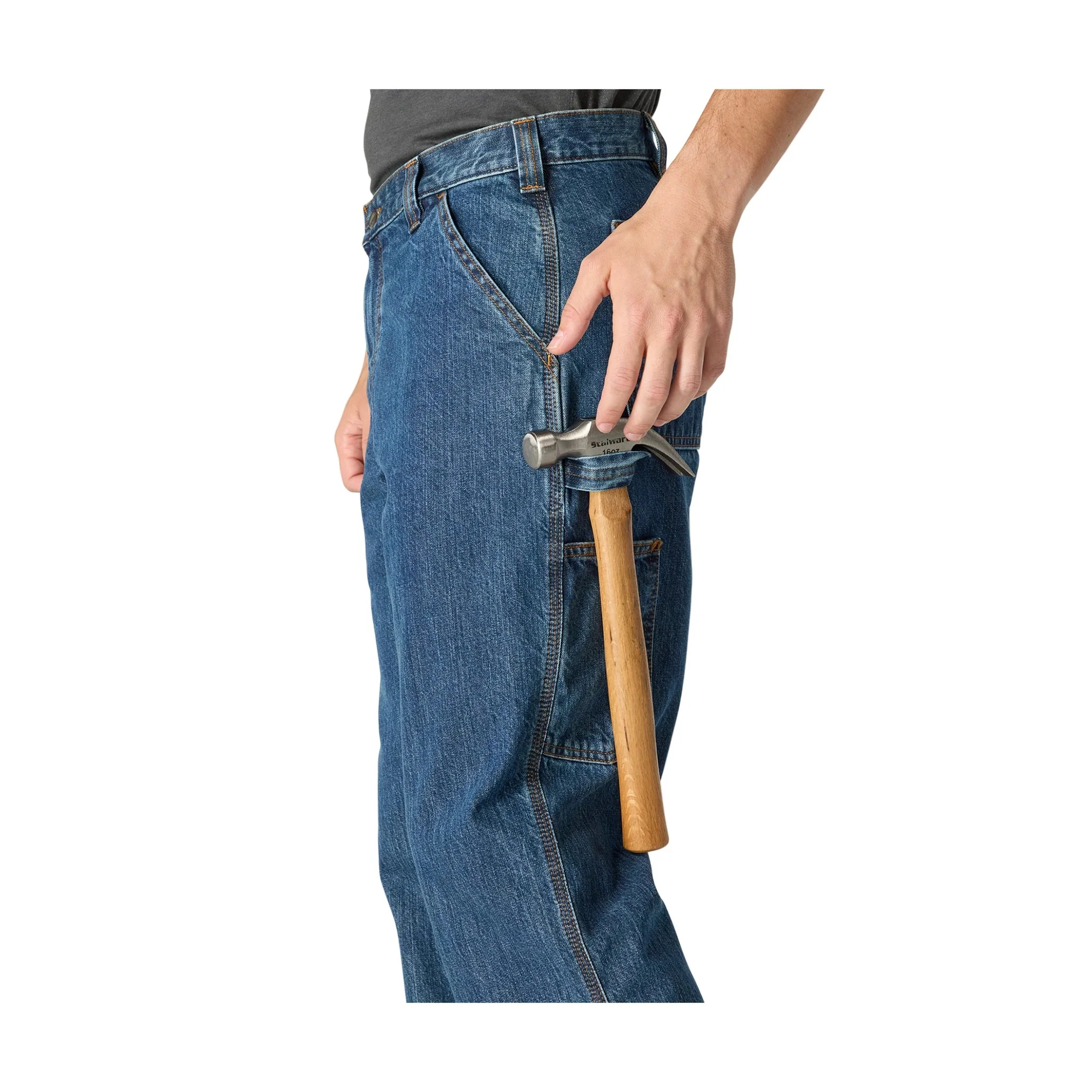 Carhartt Men's Loose Straight Denim Dungaree - Canal - Image 3