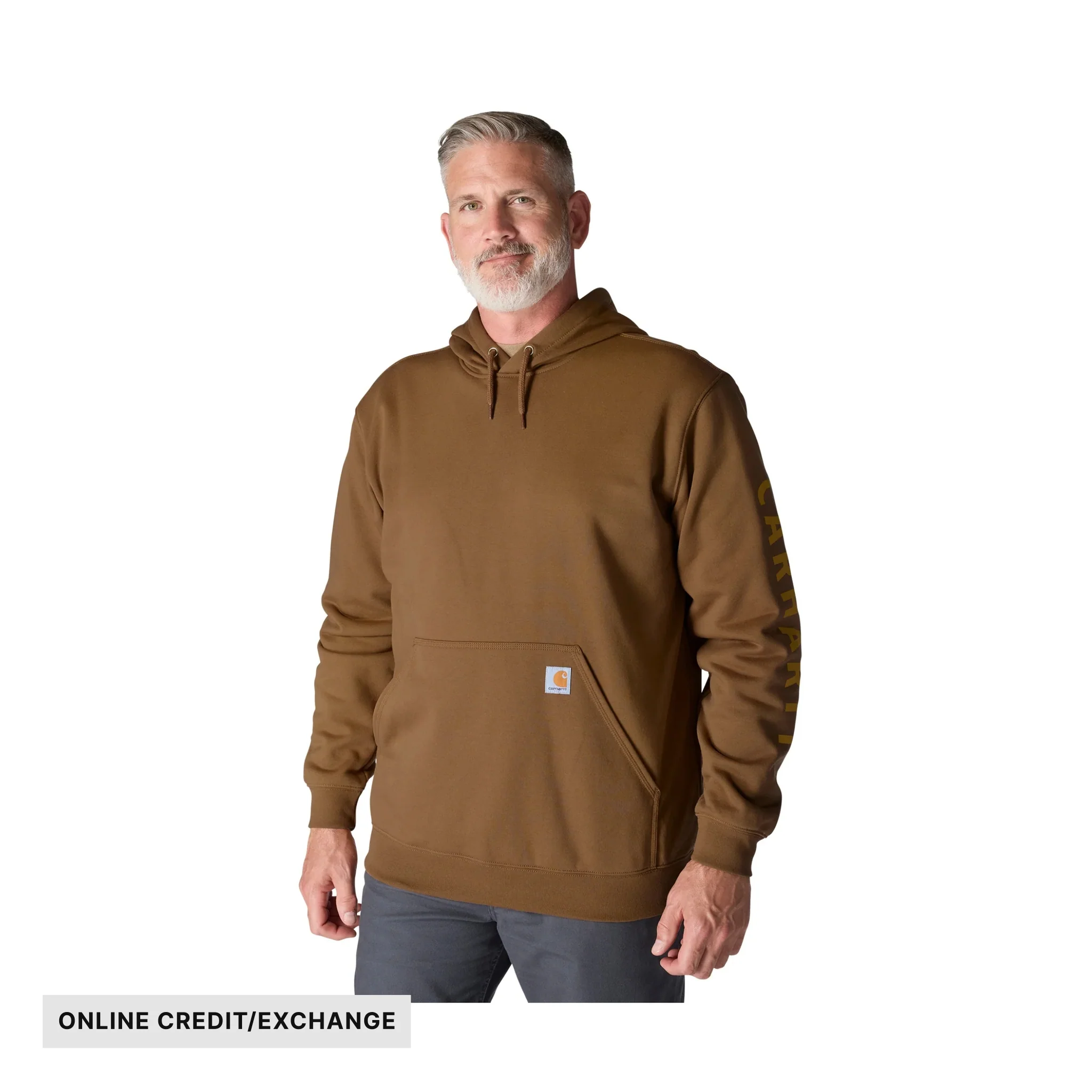 Carhartt Men's Rain Defender® Loose Fit Midweight Logo Graphic Sweatshirt - Carhartt Brown