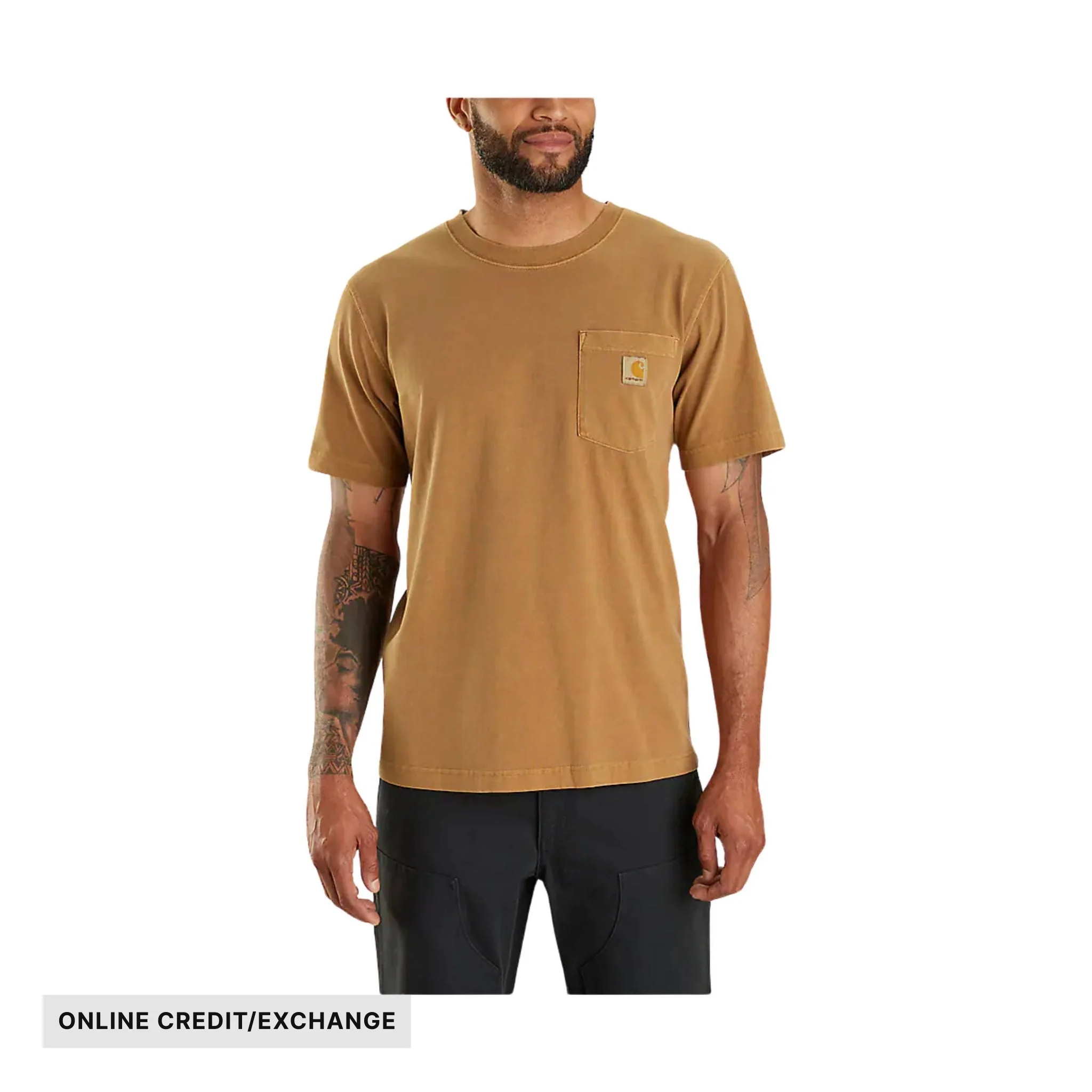 Carhartt Men's Relaxed Fit Lightweight Short Sleeve Pocket Tee - Carhartt Brown