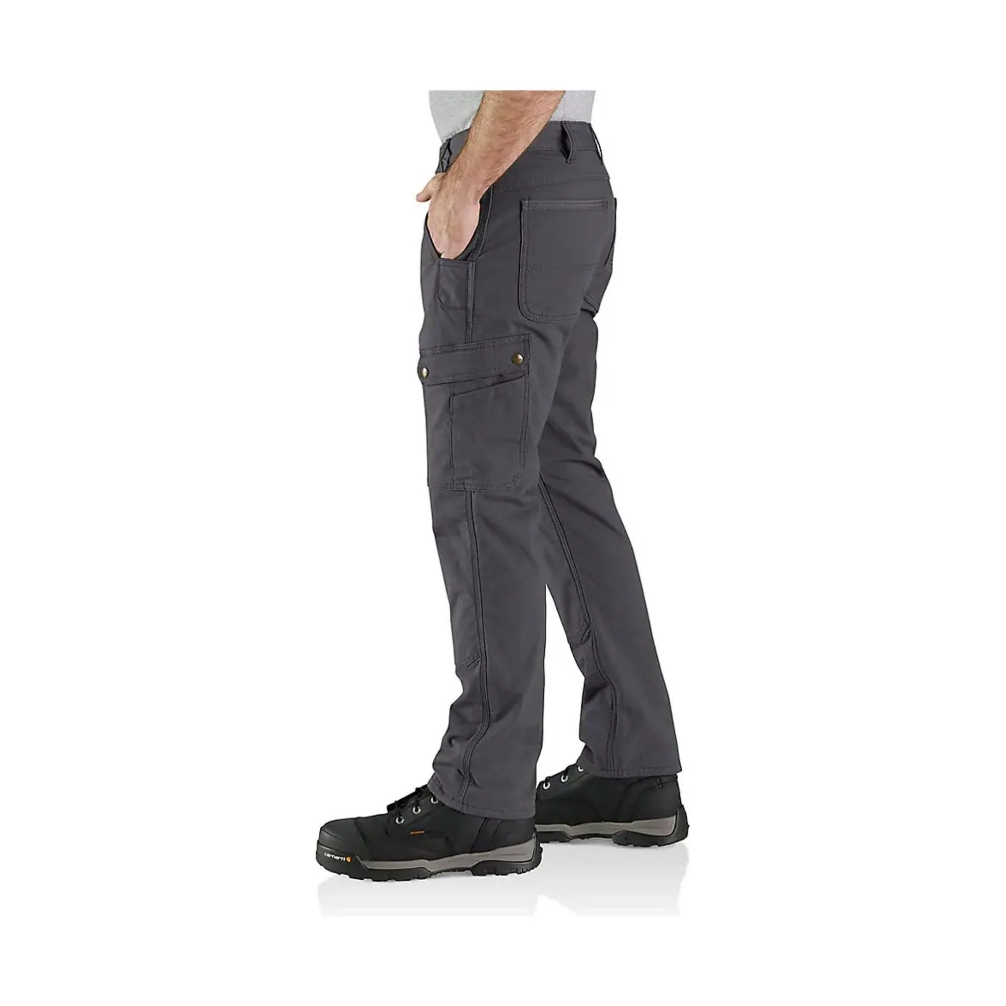 Carhartt Men's Rugged Flex Relaxed Fit Ripstop Cargo Fleece Lined Work Pant - Shadow - Image 3
