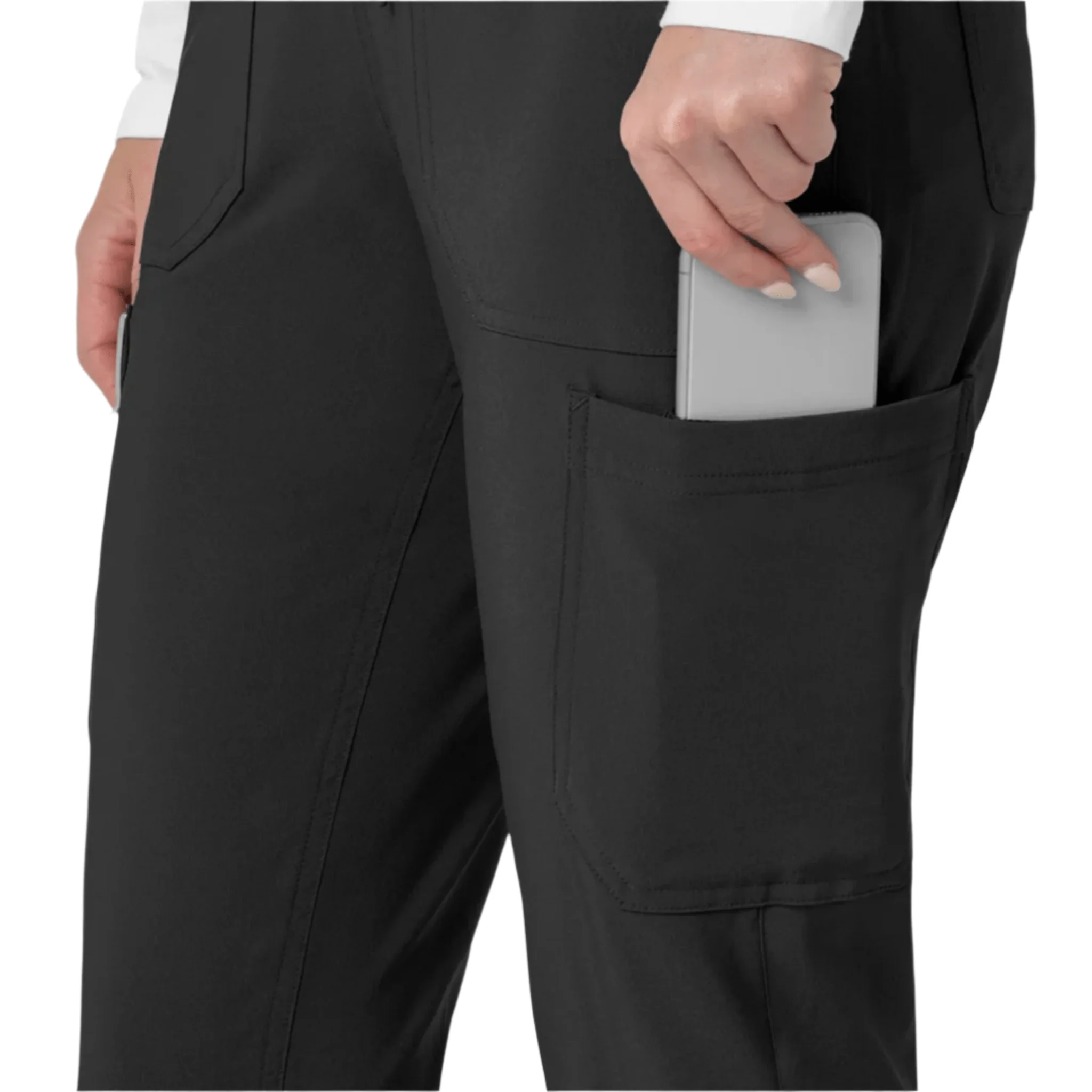 Carhartt Women's Force Cross Flex Cargo Jogger Scrub Pant - Black - Image 4