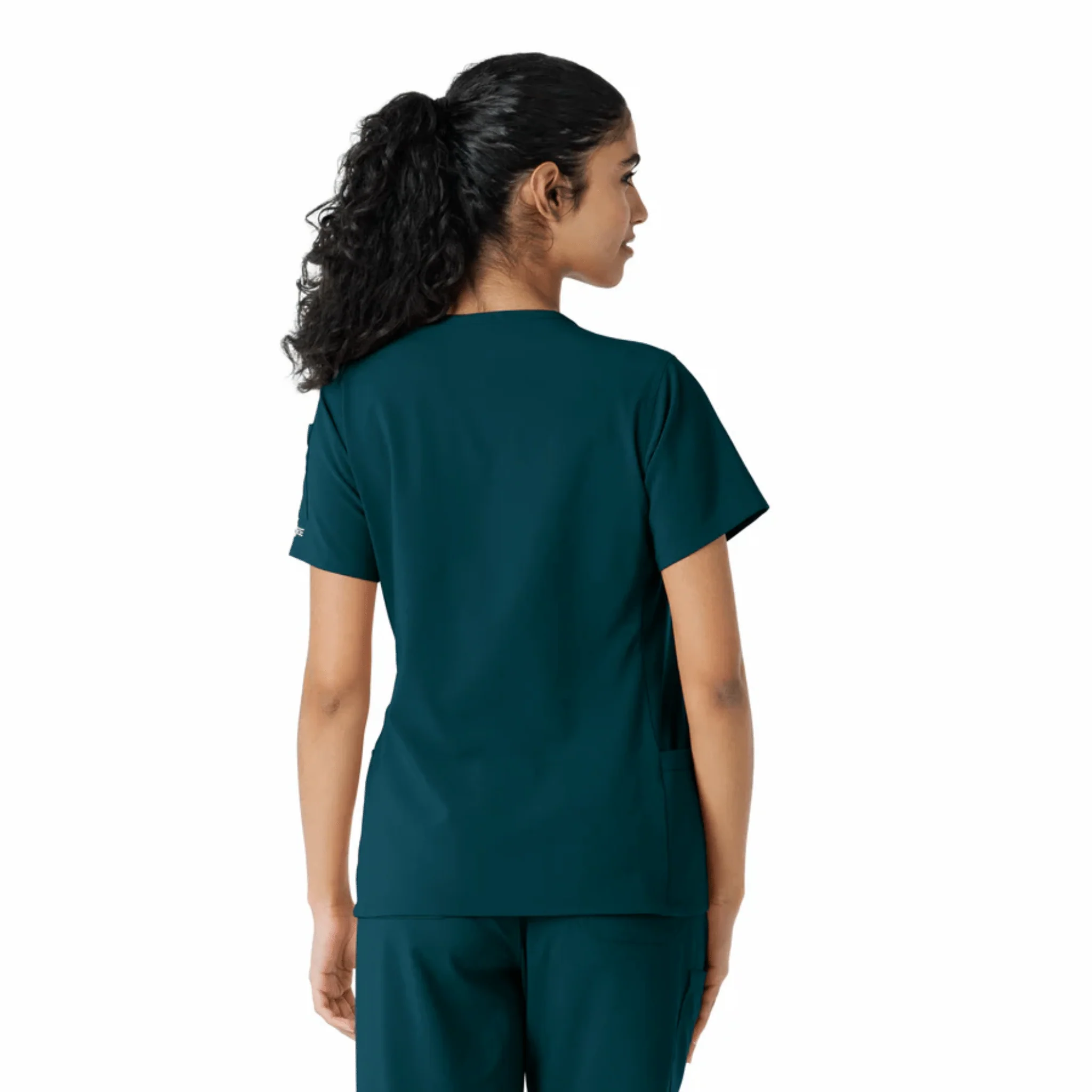 Carhartt Women's Force Cross Flex Knit Panel Scrub - Caribbean - Image 2