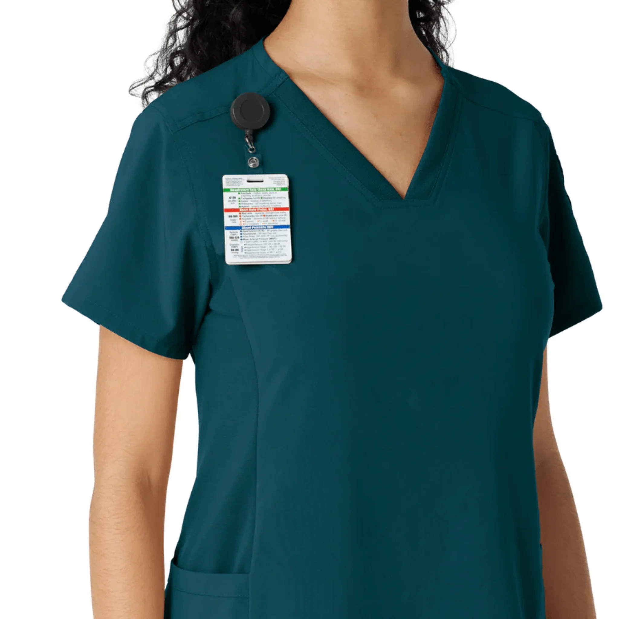 Carhartt Women's Force Cross Flex Knit Panel Scrub - Caribbean - Image 3