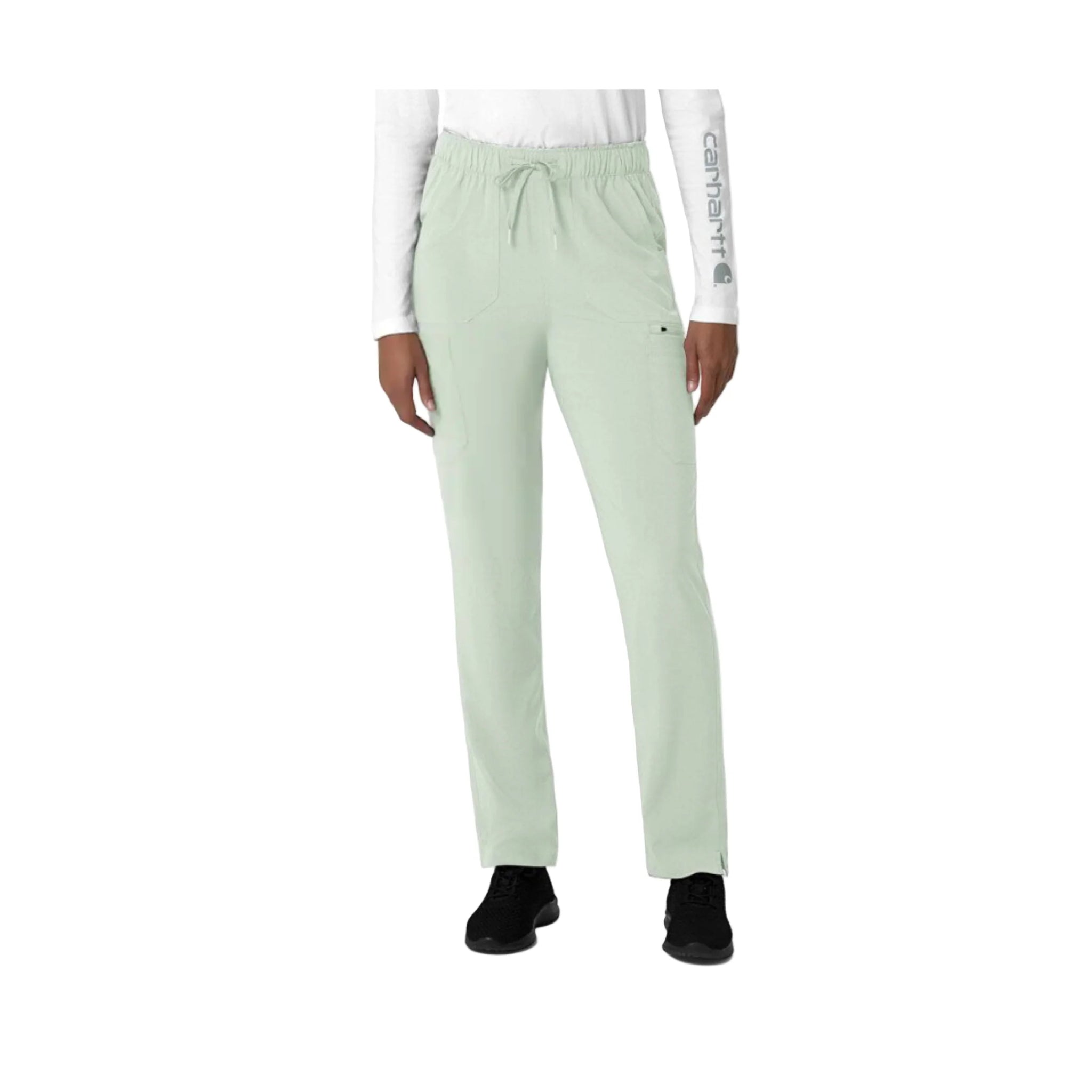 Carhartt Women's Force Cross Flex Straight Leg Cargo Scrub Pant - Fresh Mint
