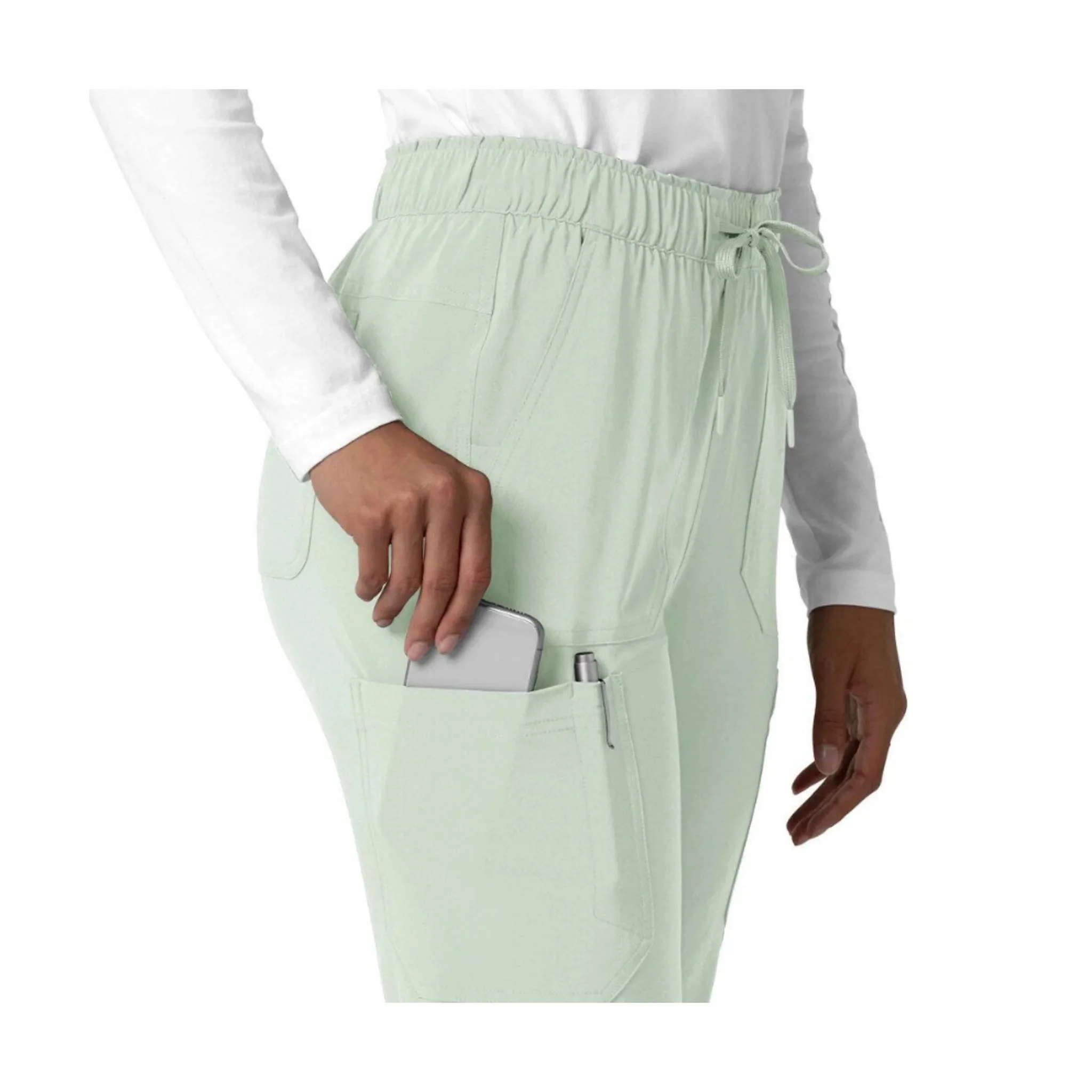 Carhartt Women's Force Cross Flex Straight Leg Cargo Scrub Pant - Fresh Mint - Image 2