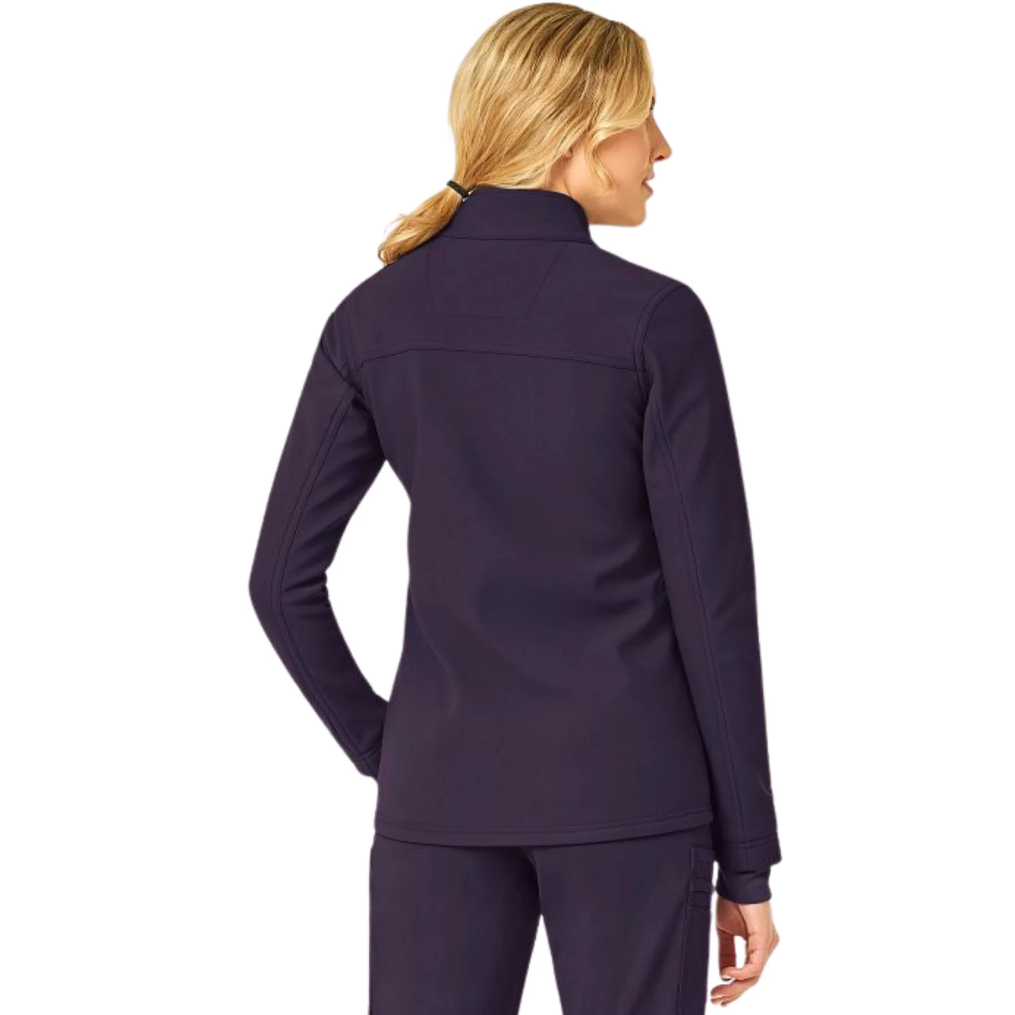 Carhartt Women's Rugged Flex Bonded Fleece Scrub Jacket - Black Plum - Image 2
