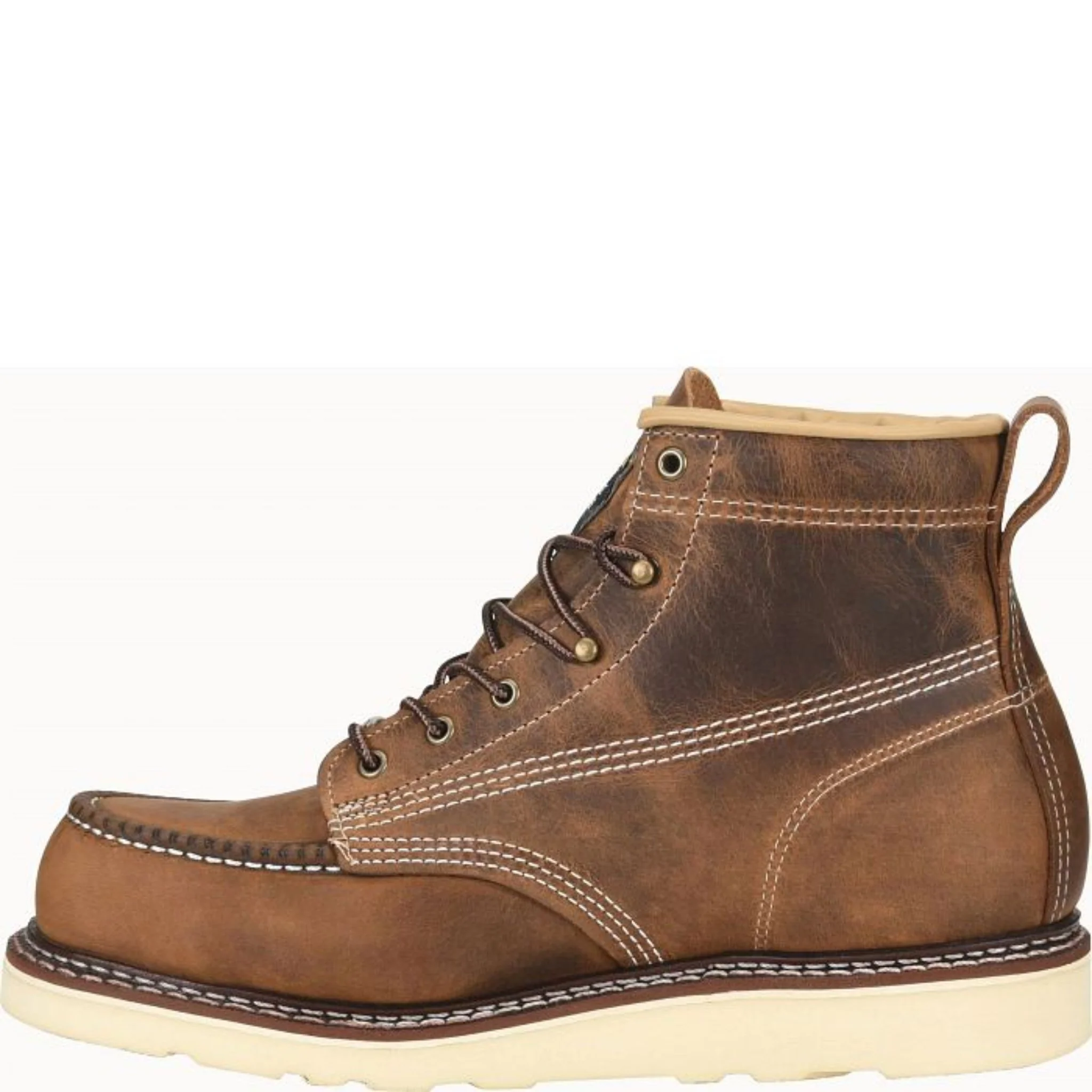 Carolina Men's Amp 6 Inch USA Soft Toe Moc Work Boots - Brown - Image 3