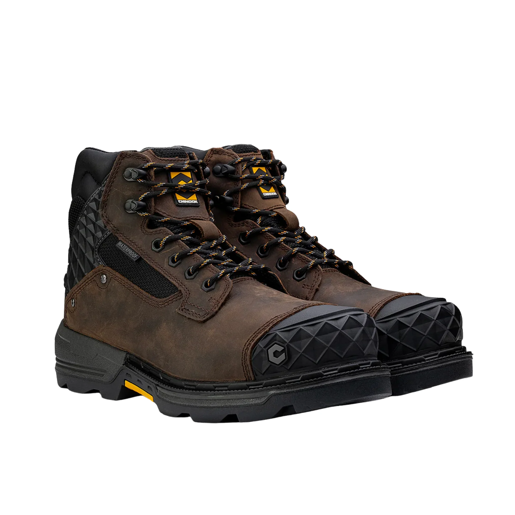 Chinook Men's Pallet Jack 6 Inch Waterproof Composite Toe Work Boots - Brown - Image 3
