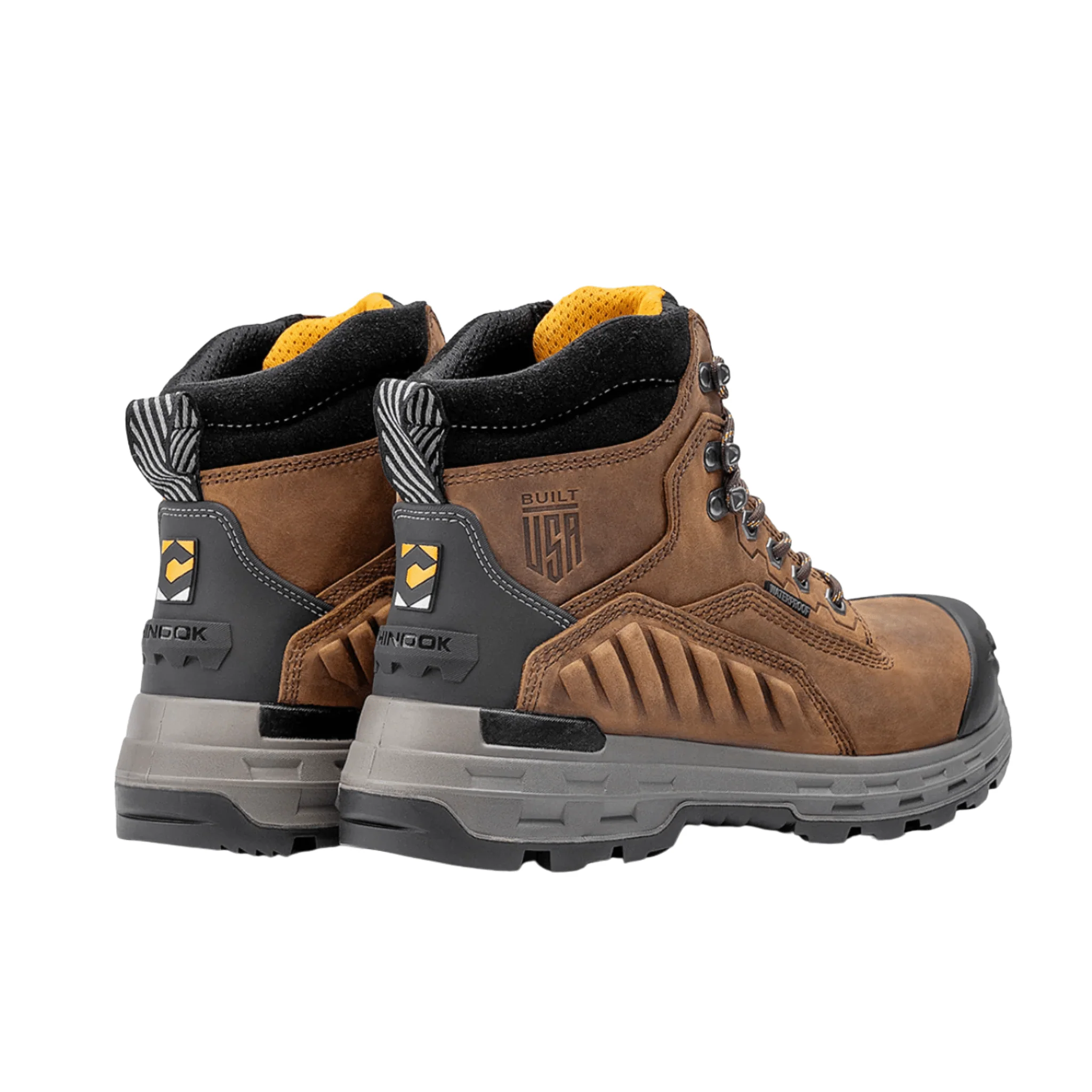 Chinook Men's Wildwood 6 Inch Waterproof Composite Toe Work Boots - Brown - Image 4