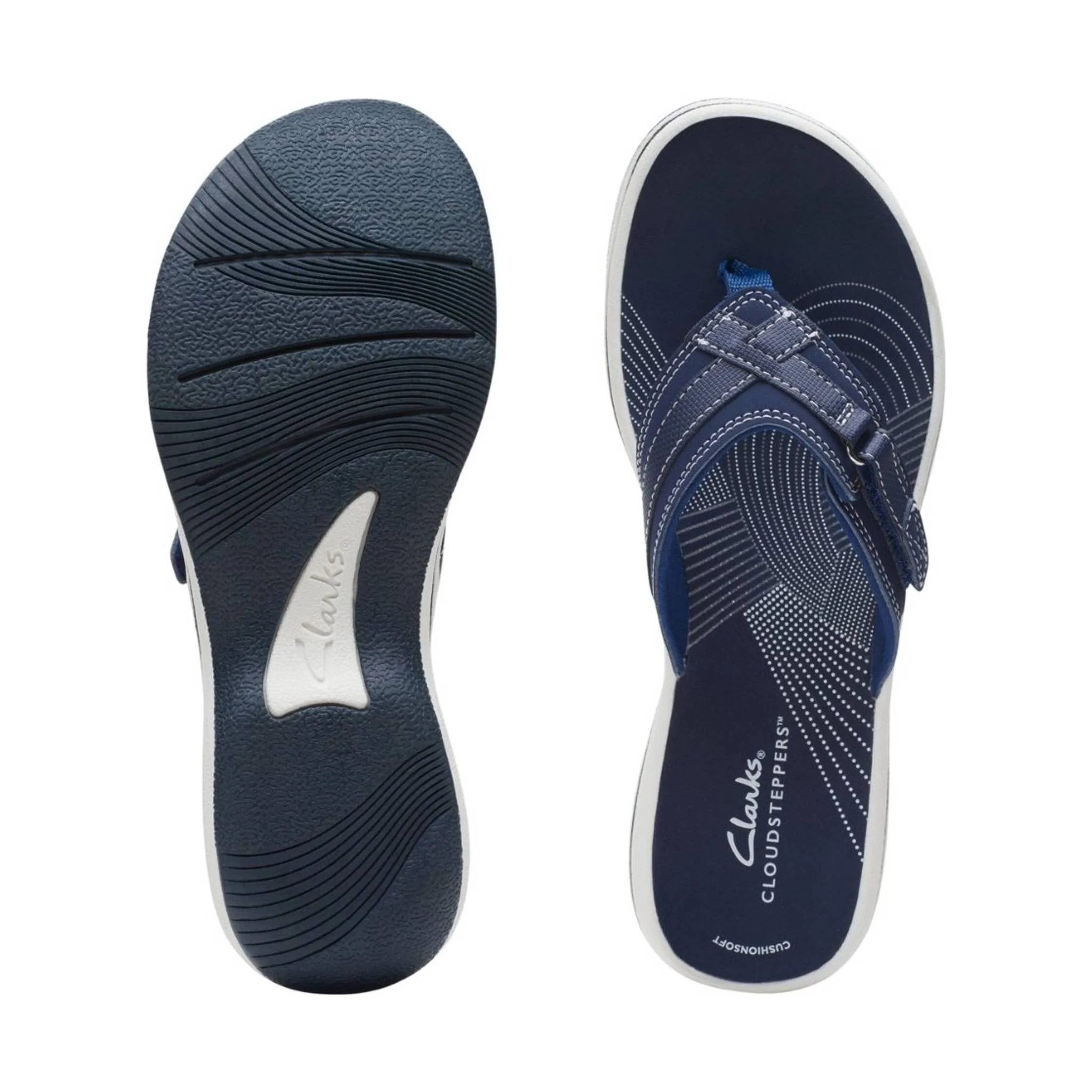 Clarks Women's Breeze Sea - Navy Synthetic - Image 3