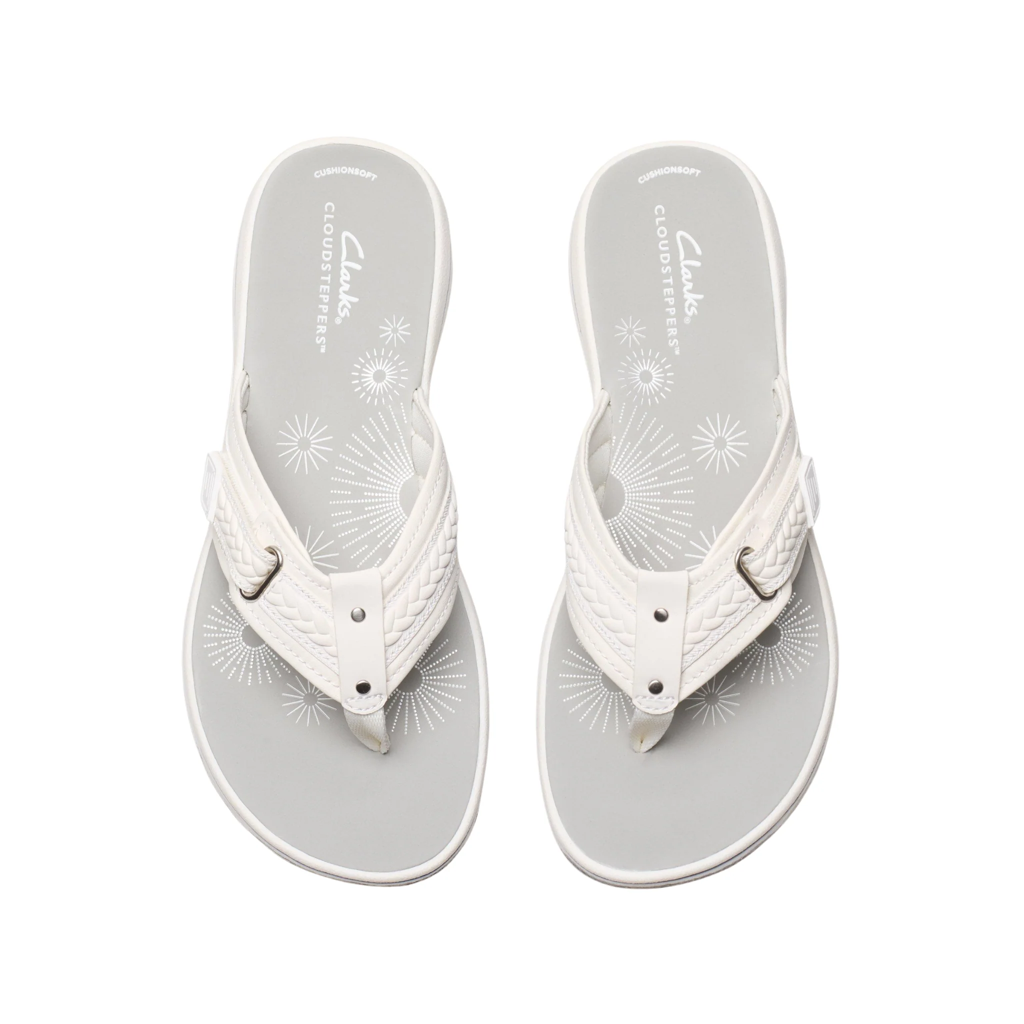 Clarks Women's Breezy Sun Sandal - White - Image 3
