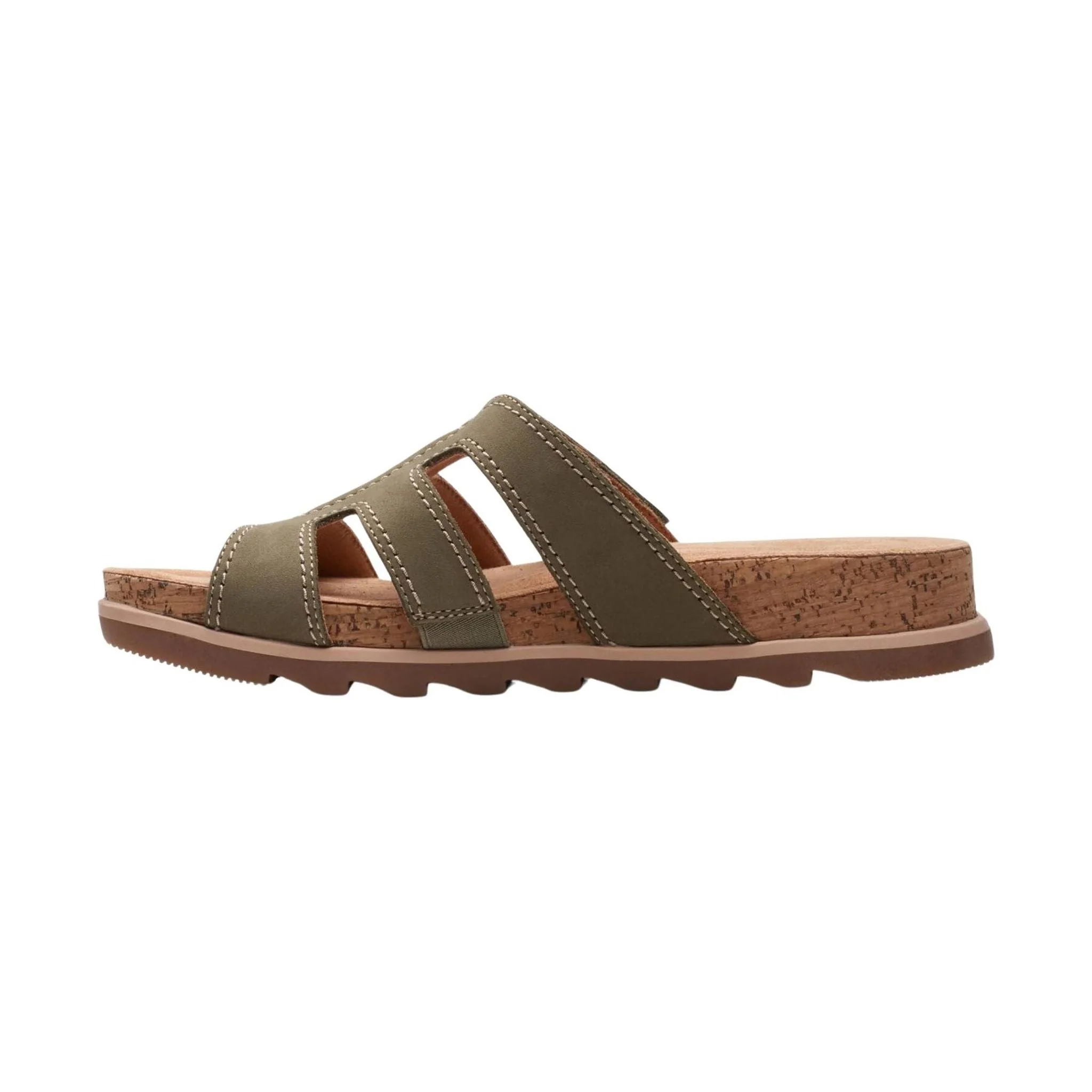Clarks Women's Yacht Coral Sandal - Olive - Image 2