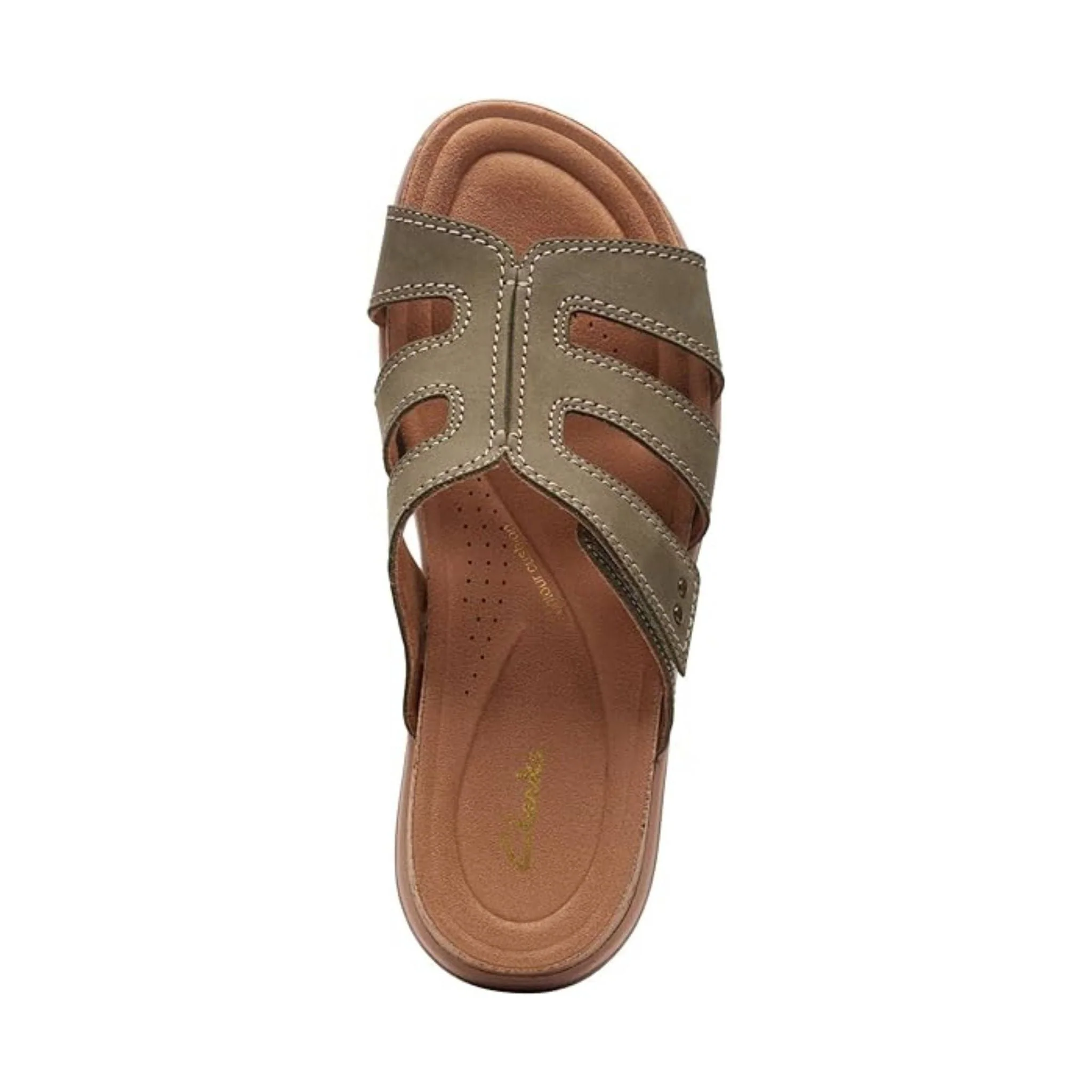 Clarks Women's Yacht Coral Sandal - Olive - Image 3