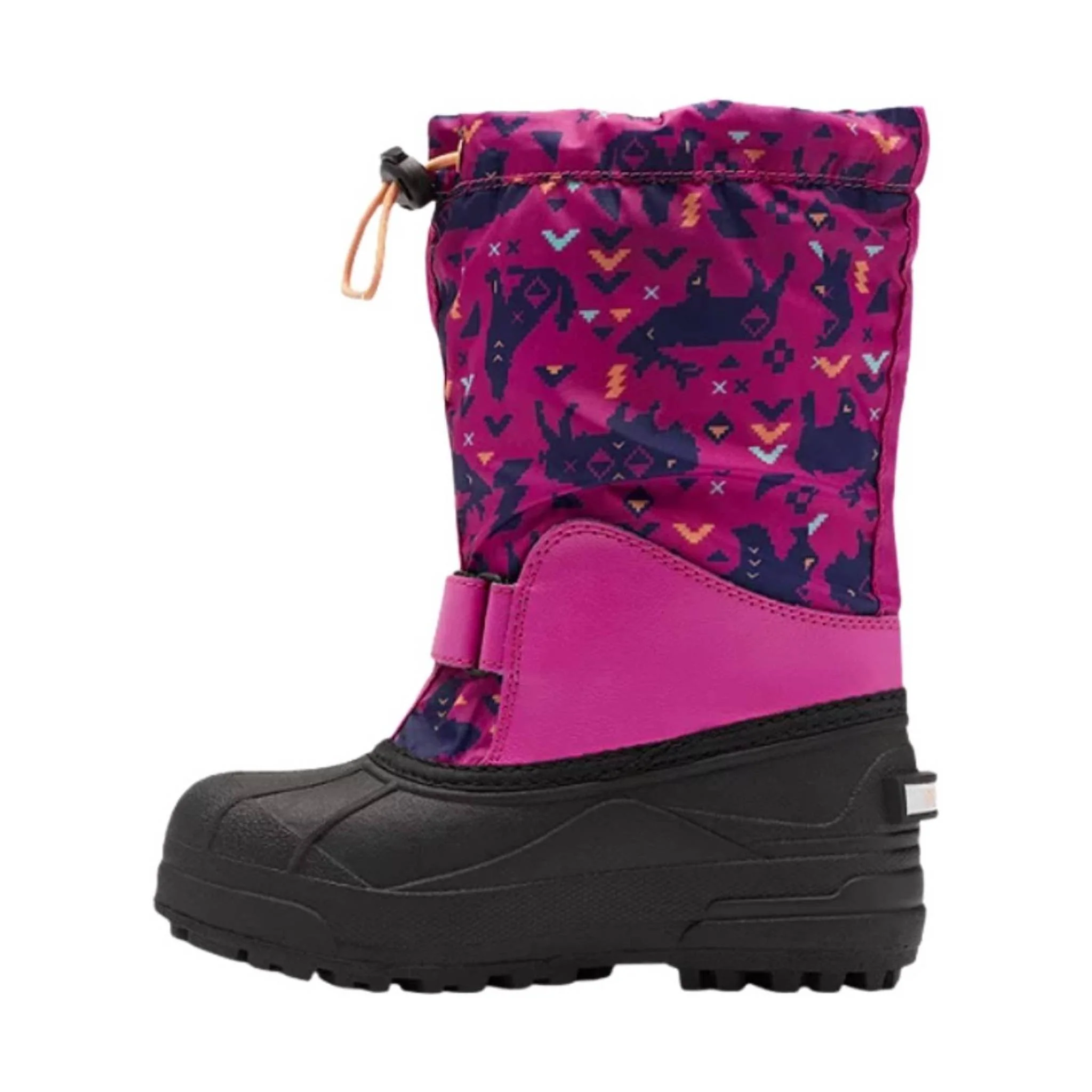 Columbia Kids' Powderbug Forty Print Winter Boots - Wild Fuchsia/Bright Nectar - Image 2