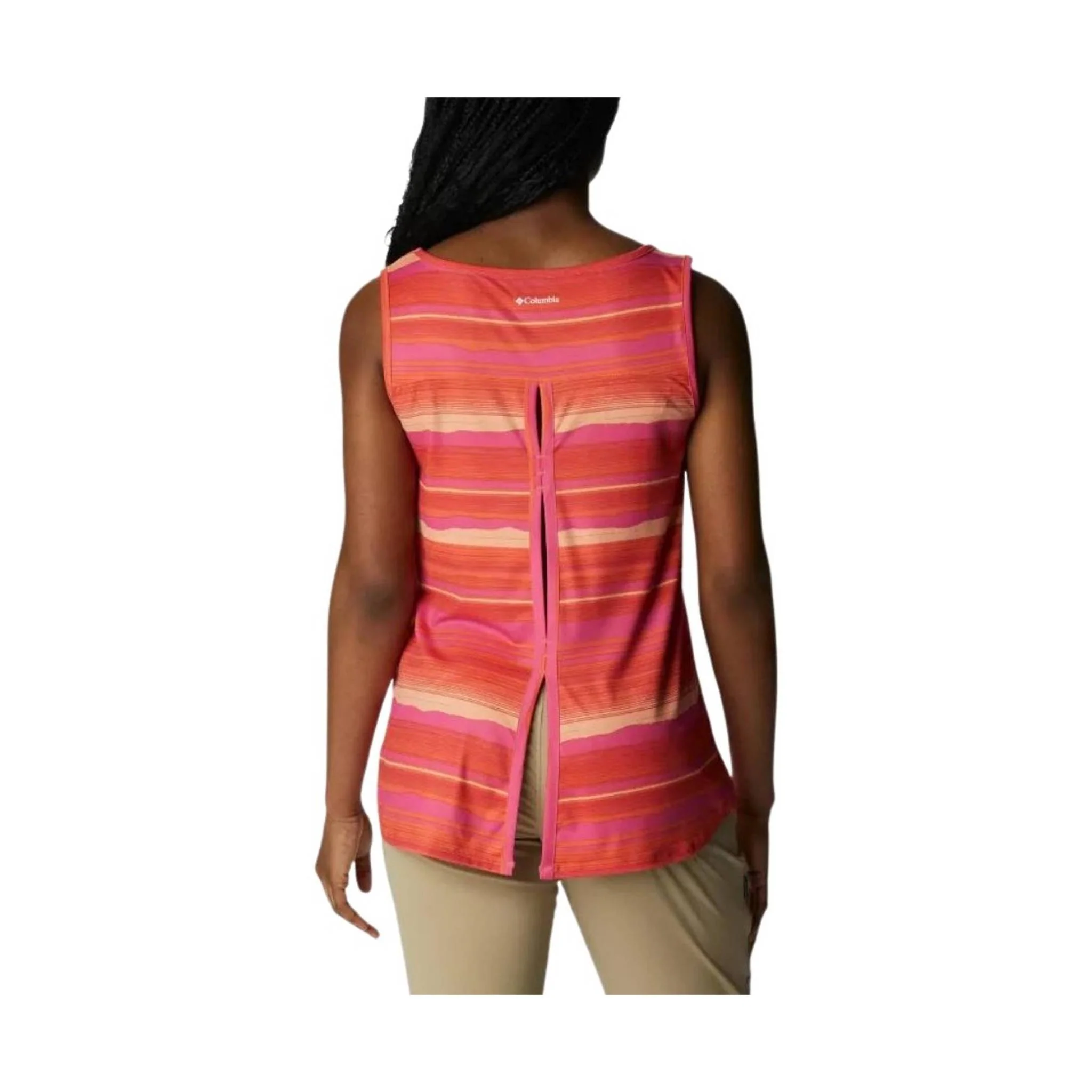 Columbia Women's Chill River Tank - Sunset Orange/Horizons Stripe - Image 3