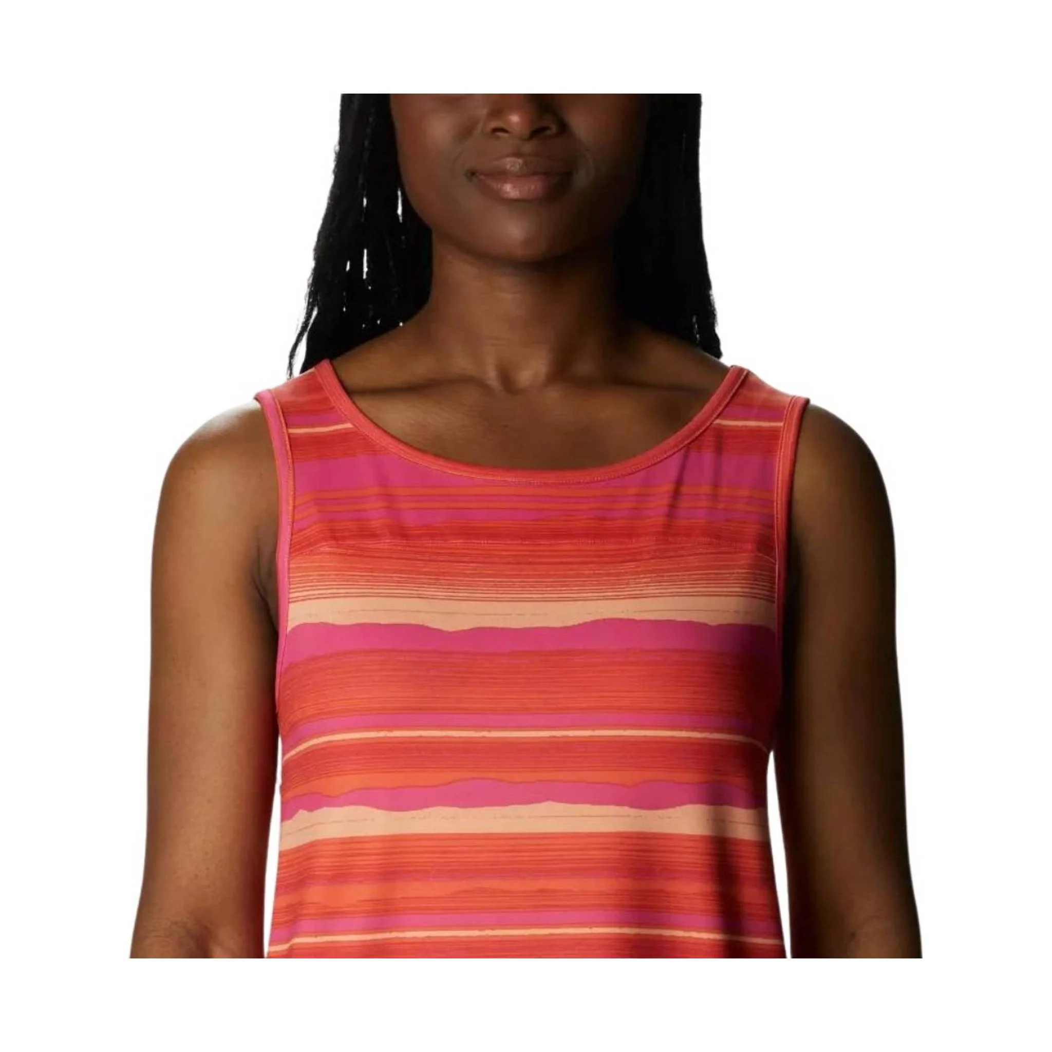 Columbia Women's Chill River Tank - Sunset Orange/Horizons Stripe - Image 4