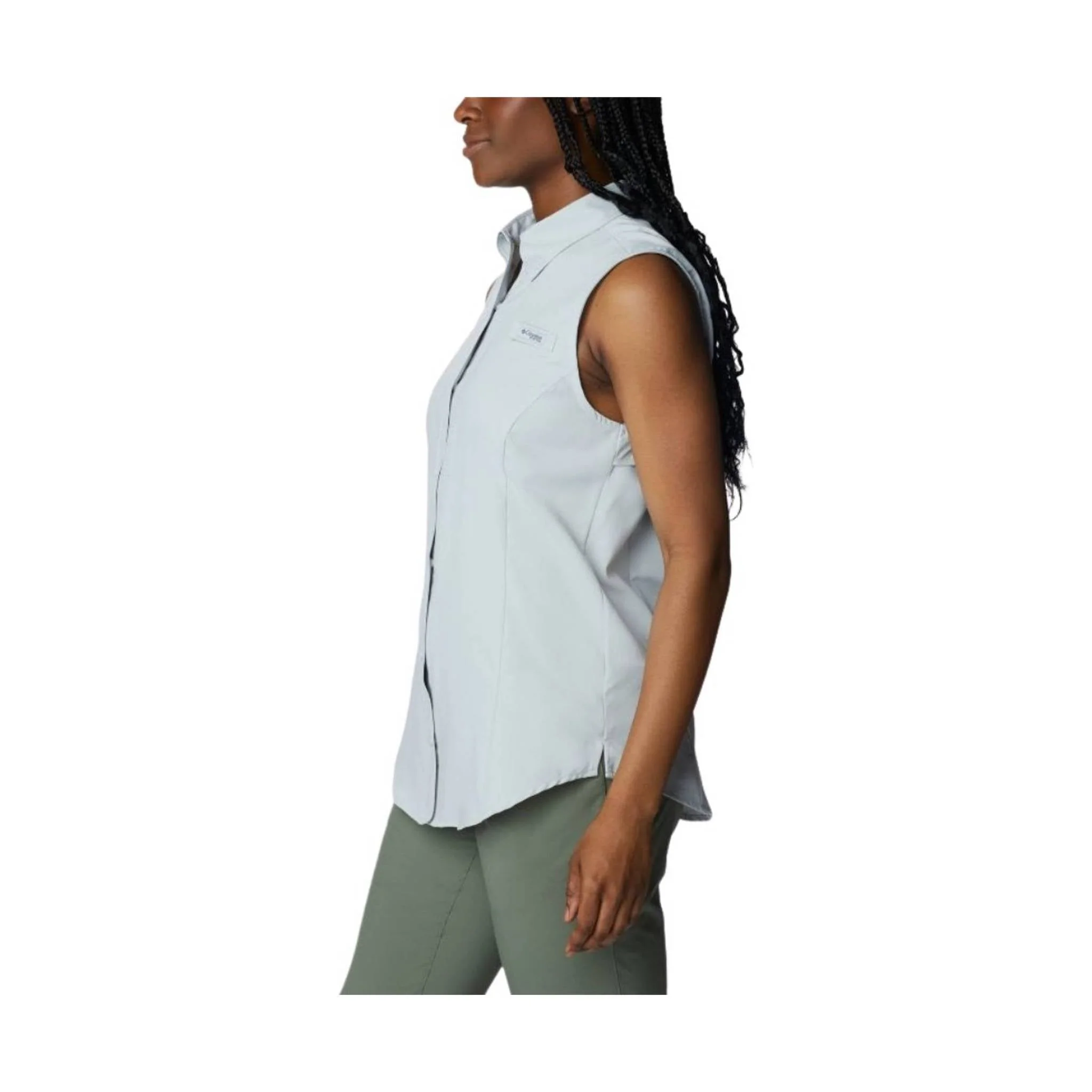 Columbia Women's PFG Tamiami Sleeveless Shirt - Cool Grey - Image 2