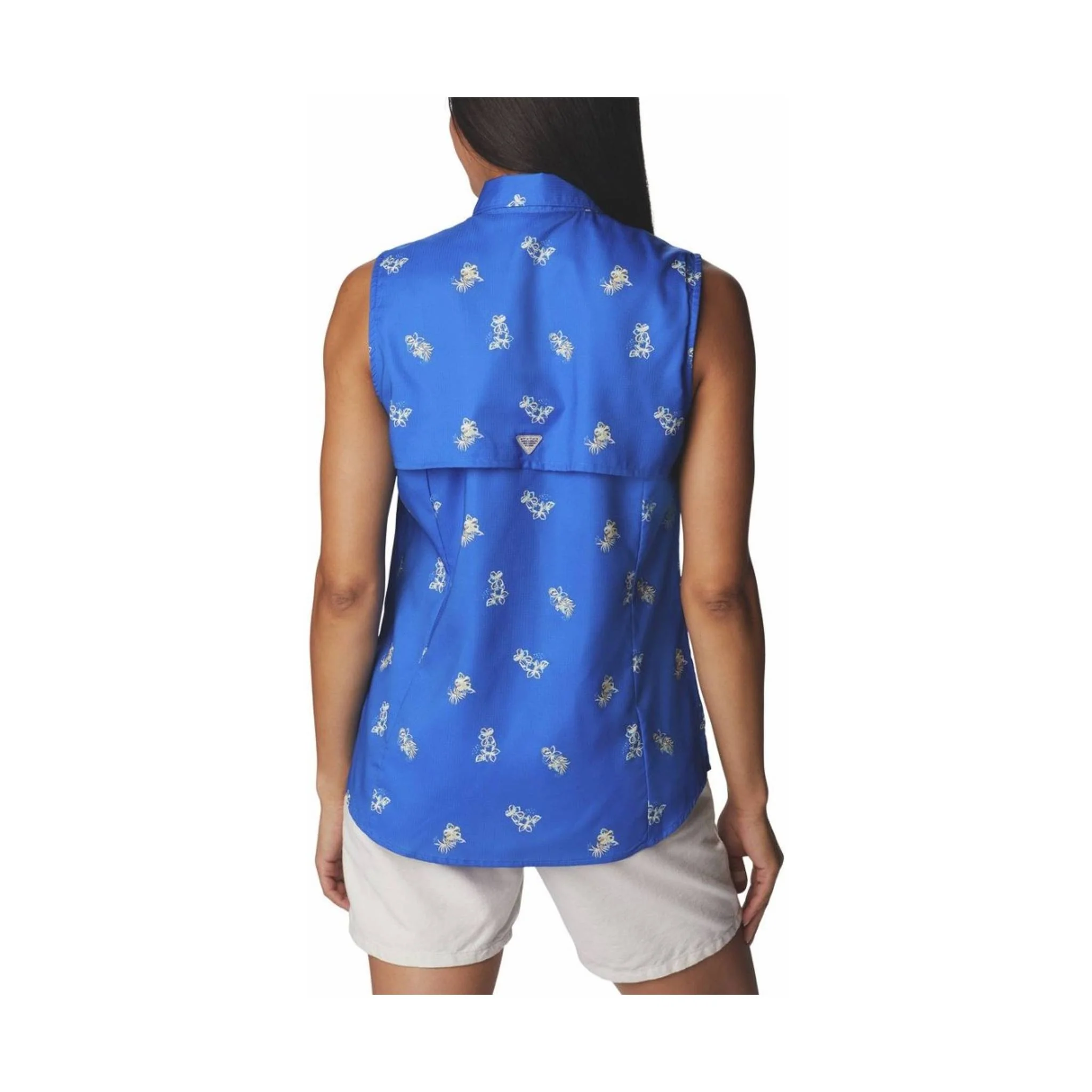 Columbia Women's Super Tamiami Sleeveless Shirt - Blue Macaw Bouquet Foray - Image 3