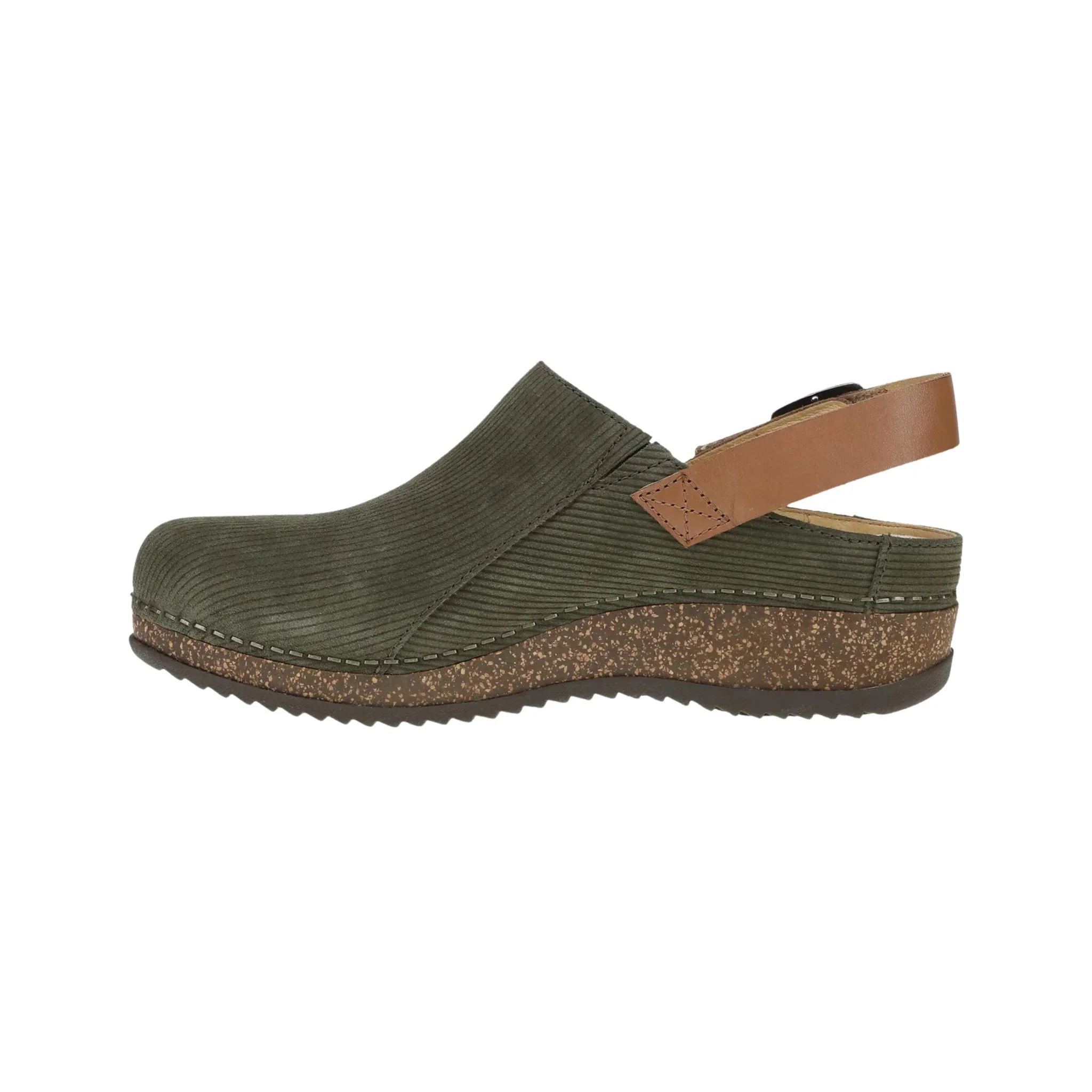 Dansko Women's Merrin Shoes - Olive Suede Mule - Image 2